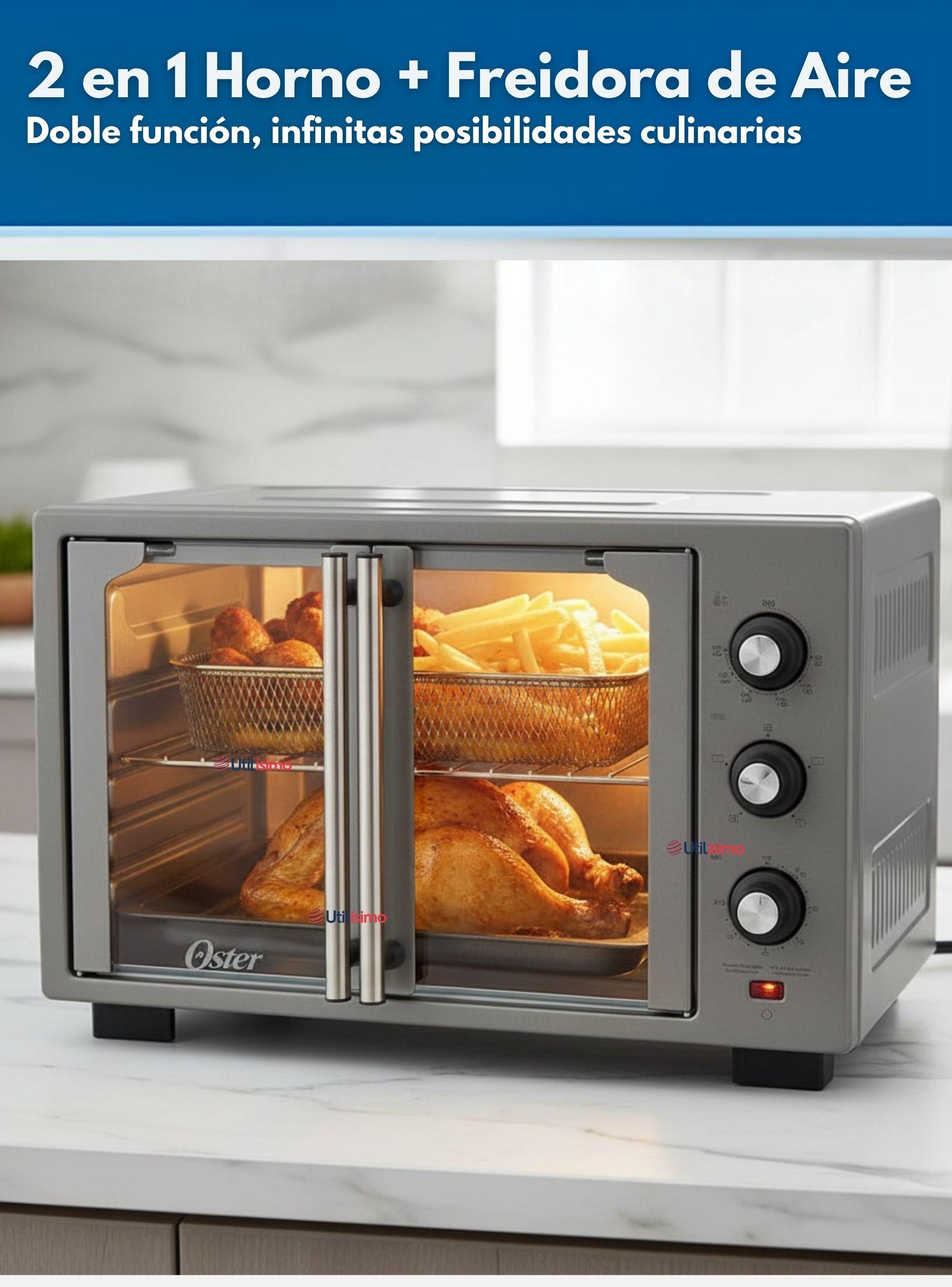Horno con freidora de aire Oster® de 35 litros, puertas francesas, TSSTTV35FDMAFNS-2