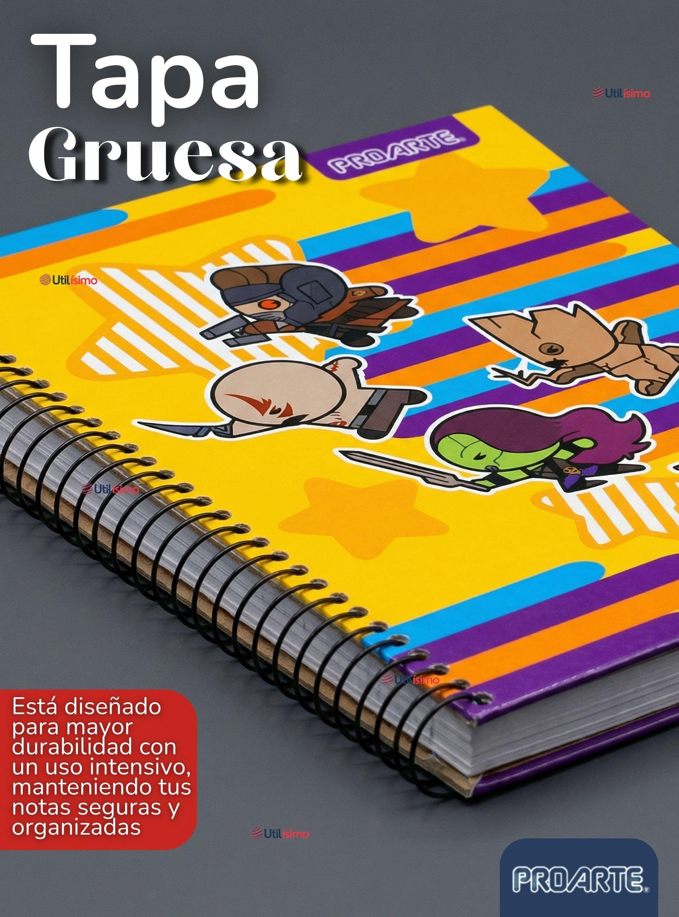 Pack 6 Cuadernos Universitario Marvel Heroes Kawaii 150 Hojas Tapa Gruesa Proarte Diseños Surtidos-5