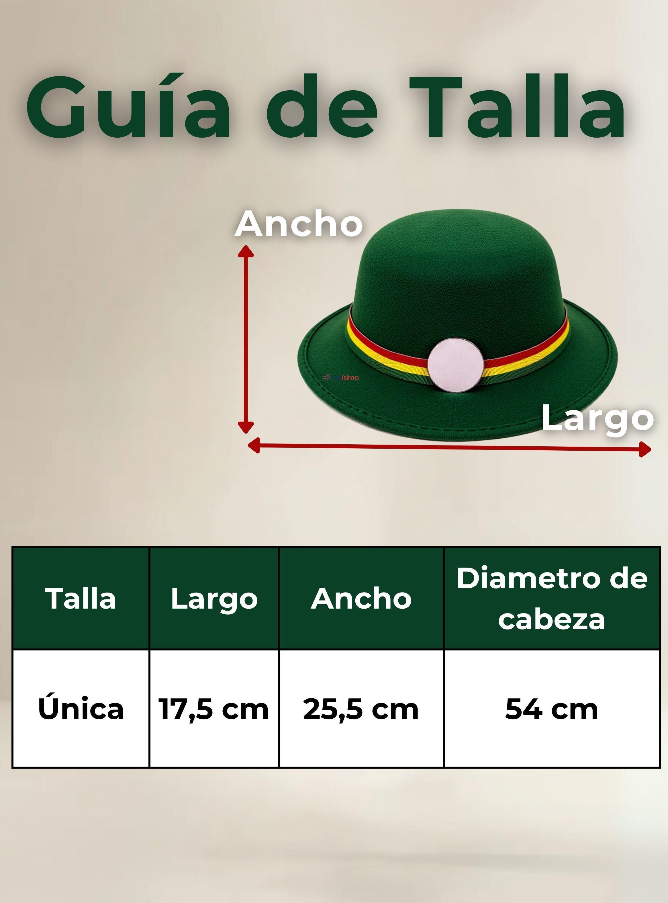 Sombrero Nortino Fiestas Patrias Gorro Niña Baile Danzas Verde-3