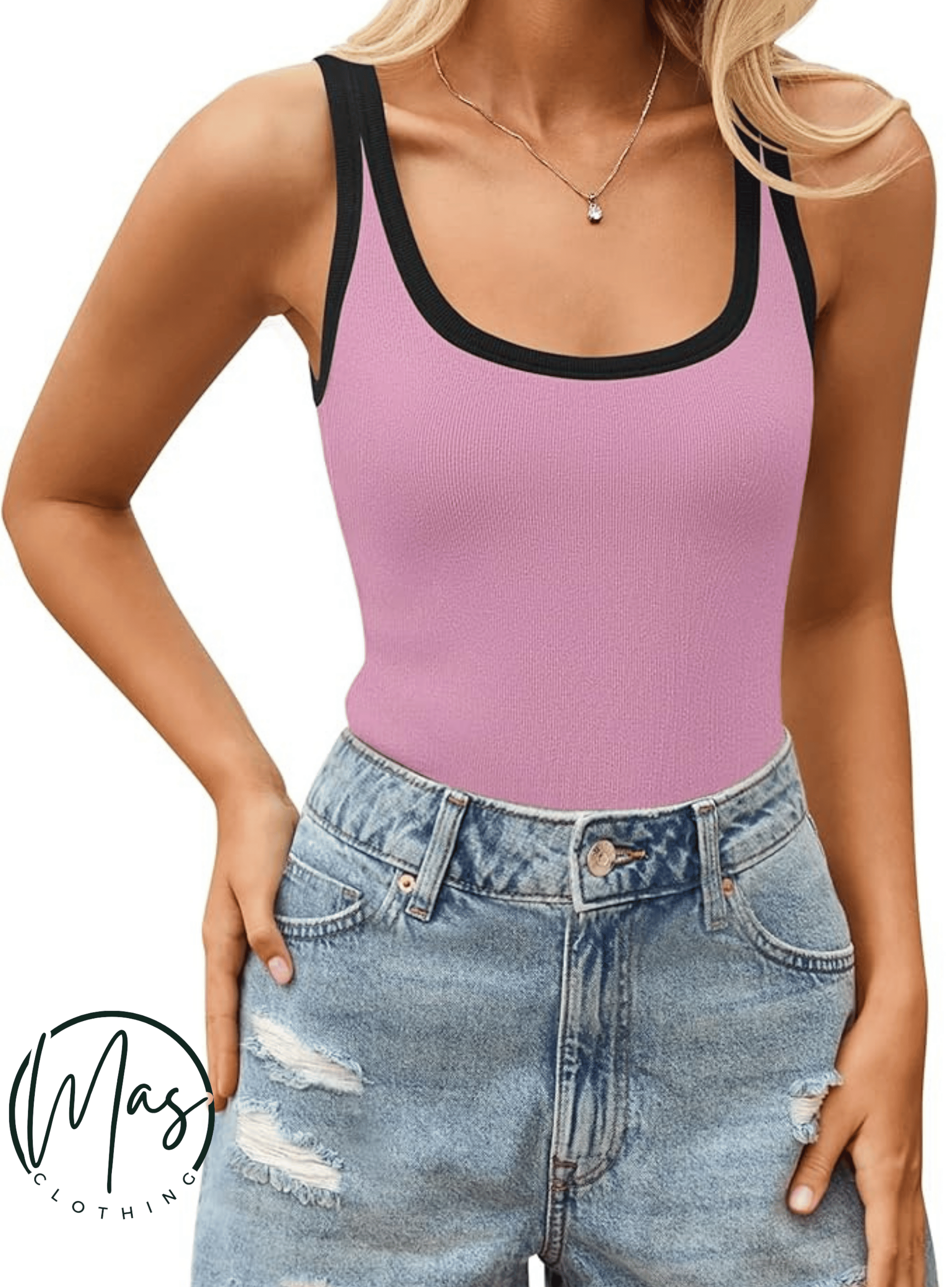 Pack 3 Poleras Mujer Sin Mangas Elasticada Colores Surtidos M y L-1
