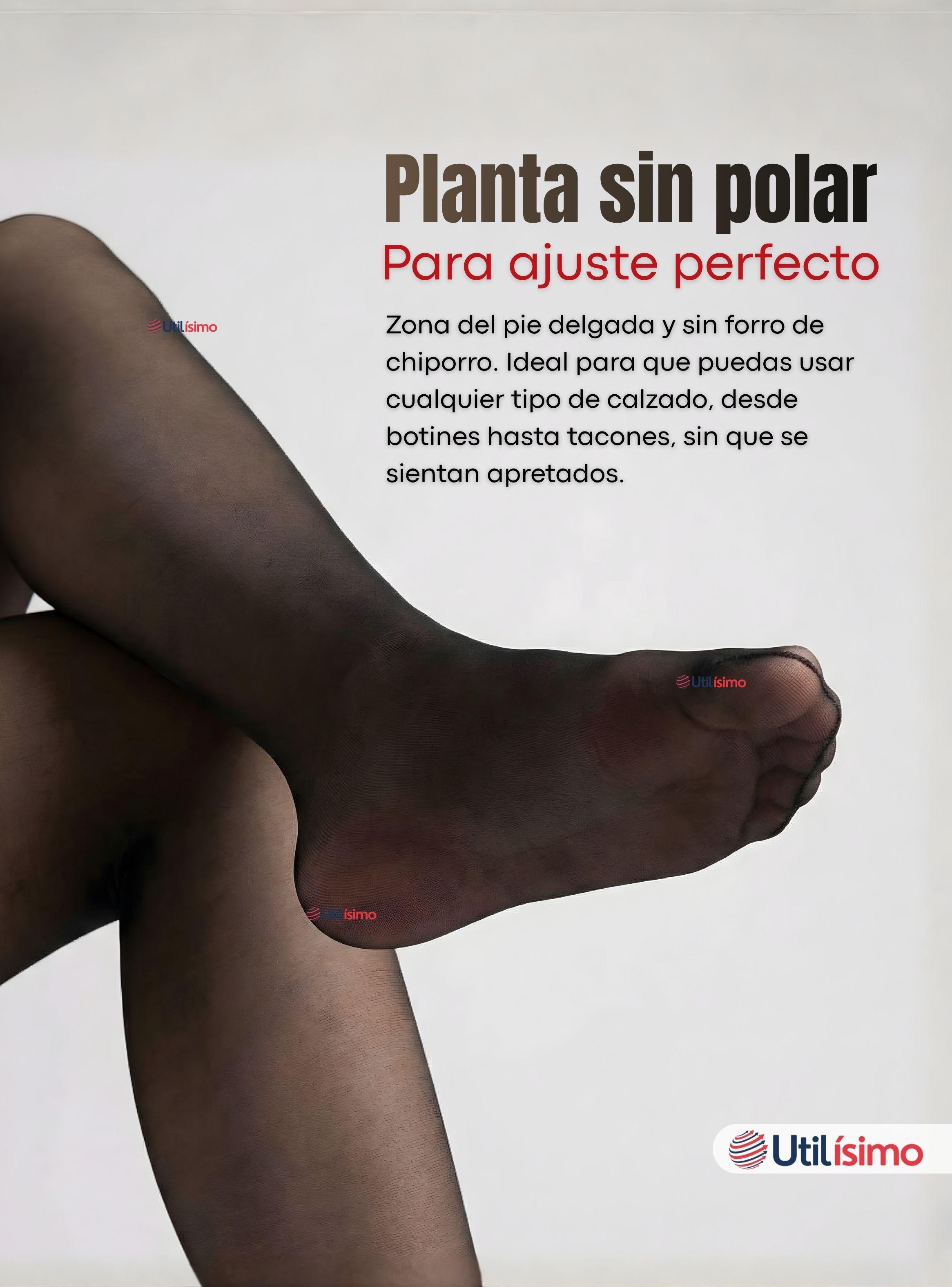 Calza Panty Efecto Piel Con Chiporro Polar Térmica Mujer Elasticada-7