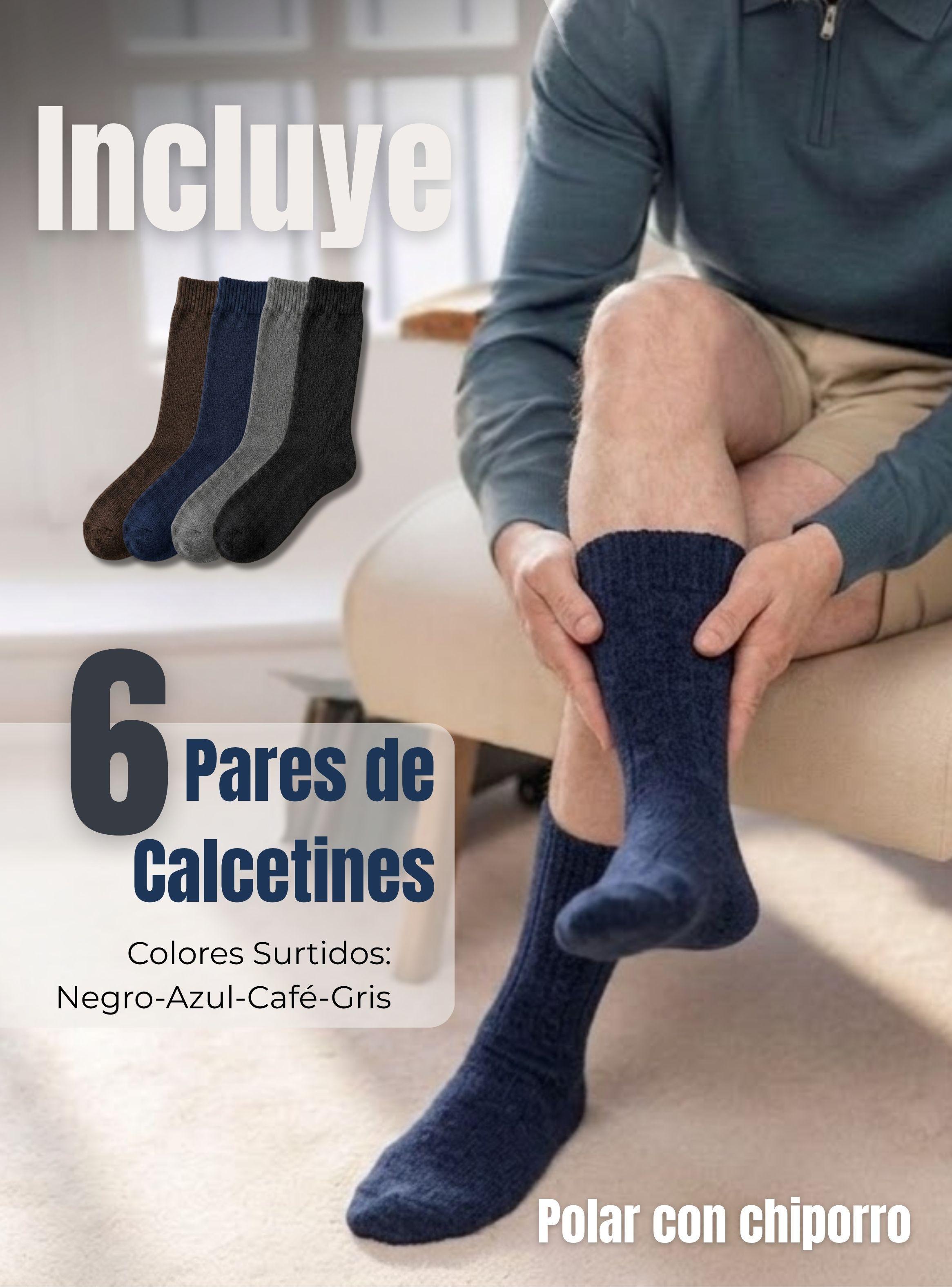 Pack 6 Pares Calcetines Térmicos Corte Alto Hombre Colores Surtidos-2