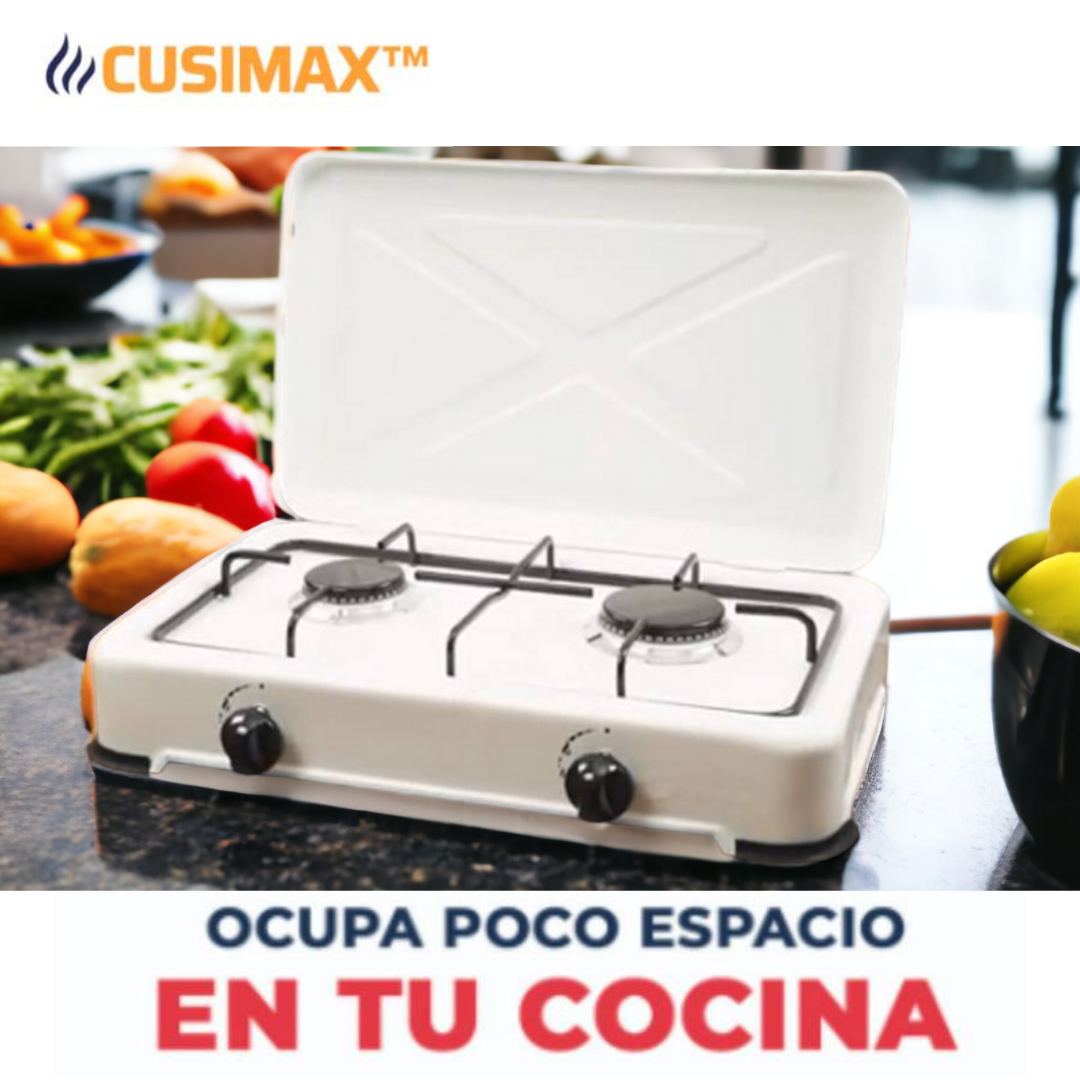 Cusimax Cocina A Gas Portátil - 2 Platos-2