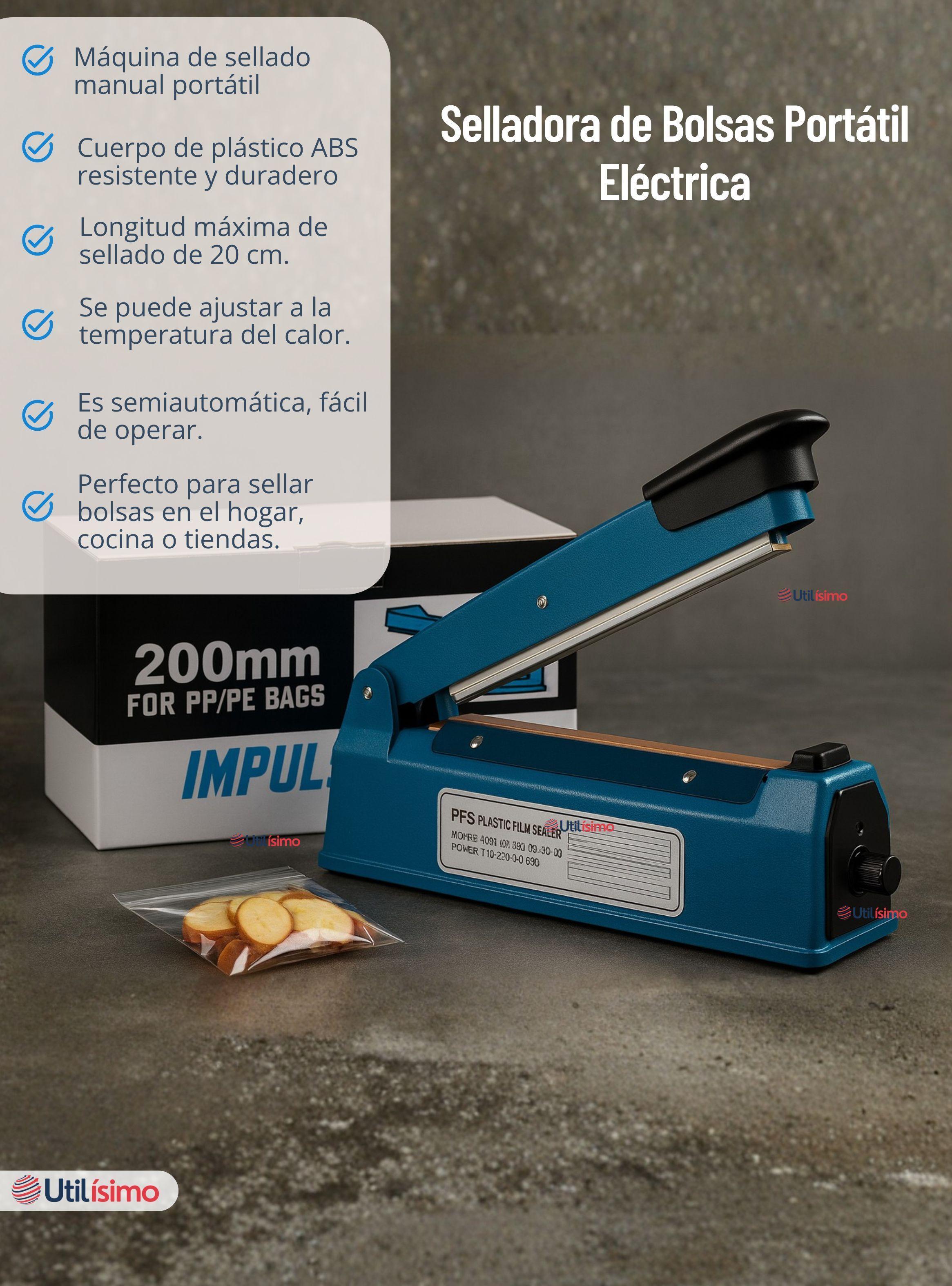 Máquina Térmica Selladora Plastico 20cm Sellado Térmico para Bolsas de Plástico-3
