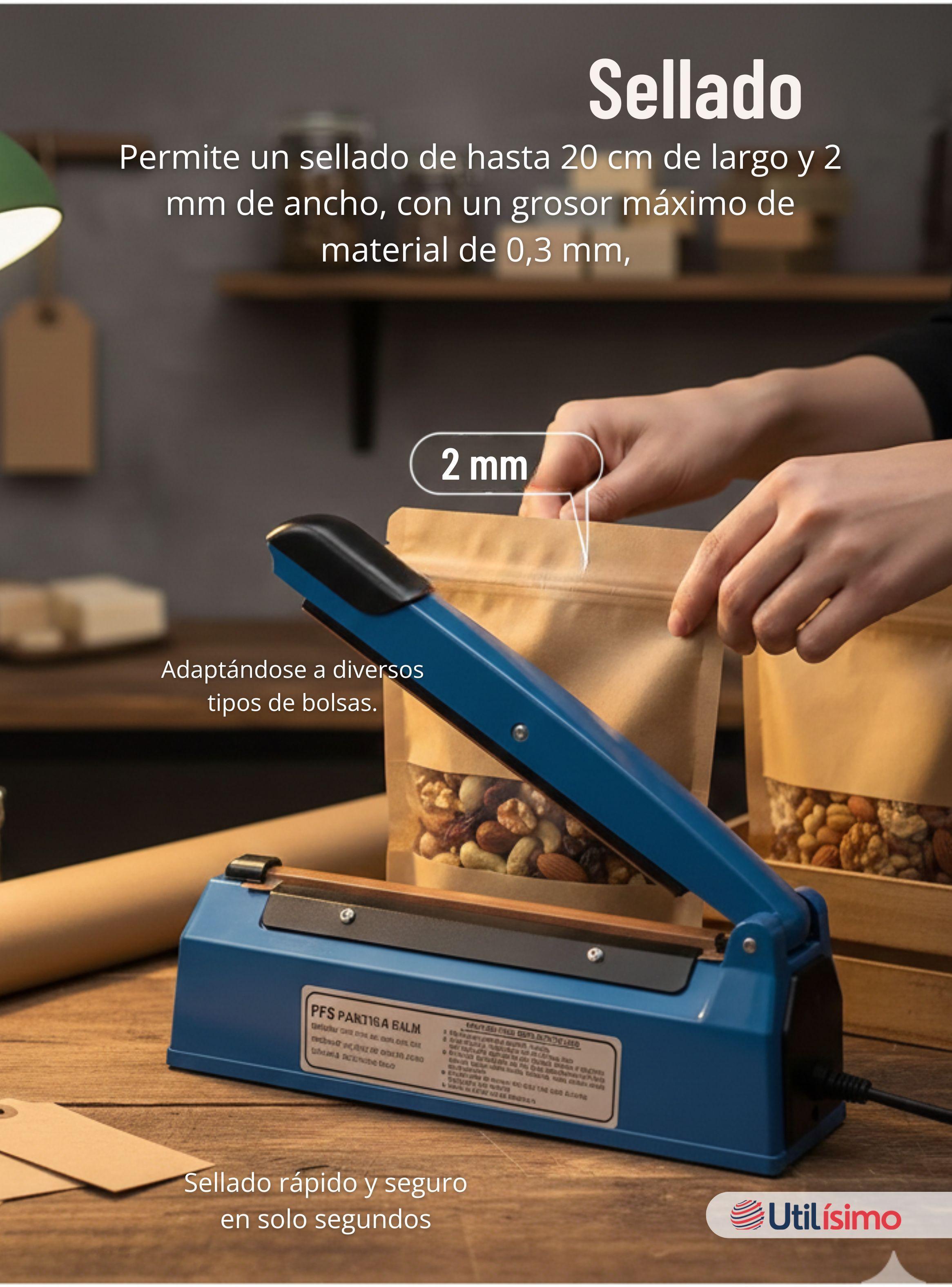 Máquina Térmica Selladora Plastico 20cm Sellado Térmico para Bolsas de Plástico-5