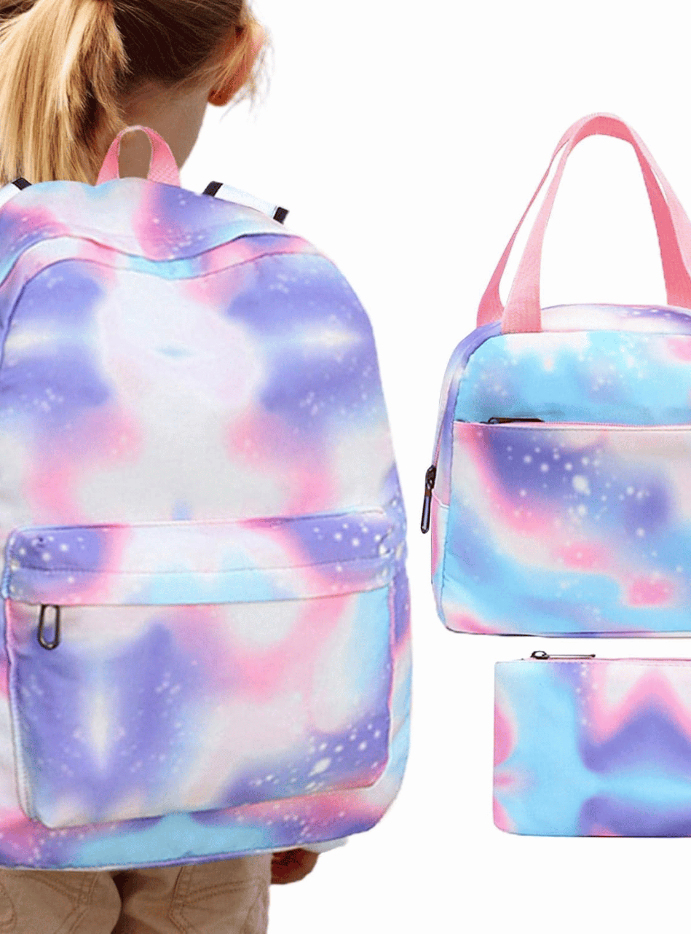 Pack Mochila Lonchera Estuche 43cm Juvenil y Escolar Gradient Print-3