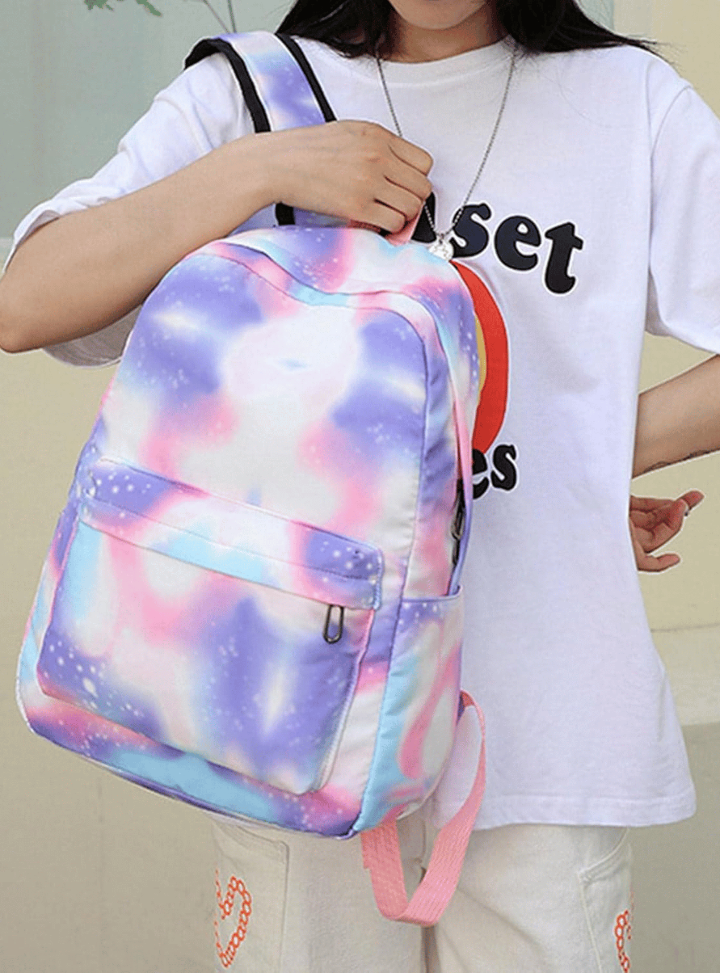 Pack Mochila Lonchera Estuche 43cm Juvenil y Escolar Gradient Print-4