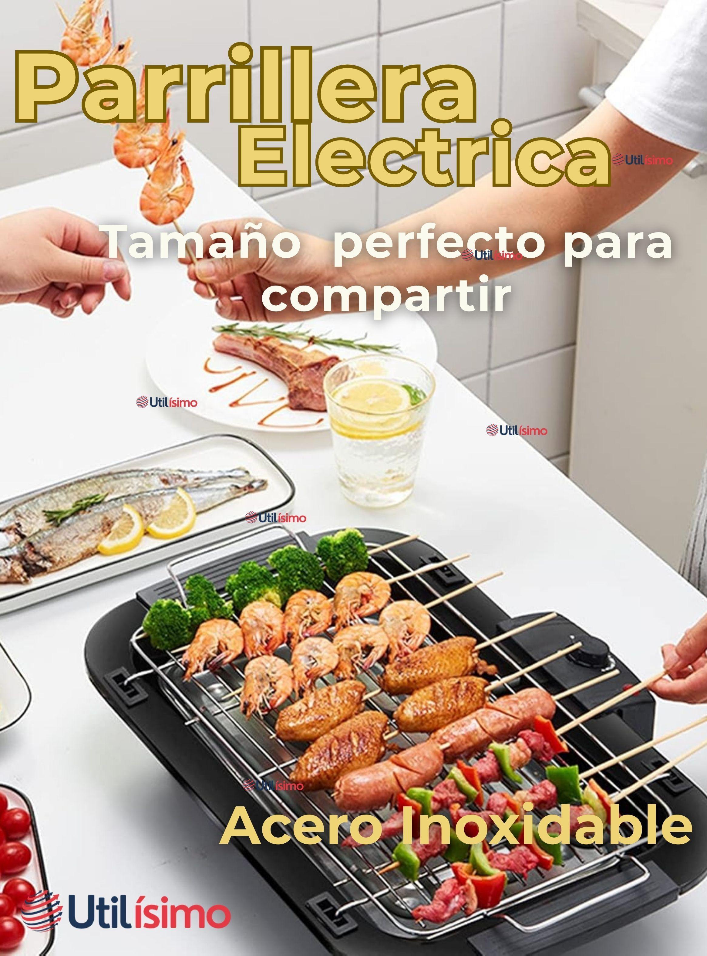 Parrillera Eléctrica Asador 2000W de Potencia Antiadherente Negro-1