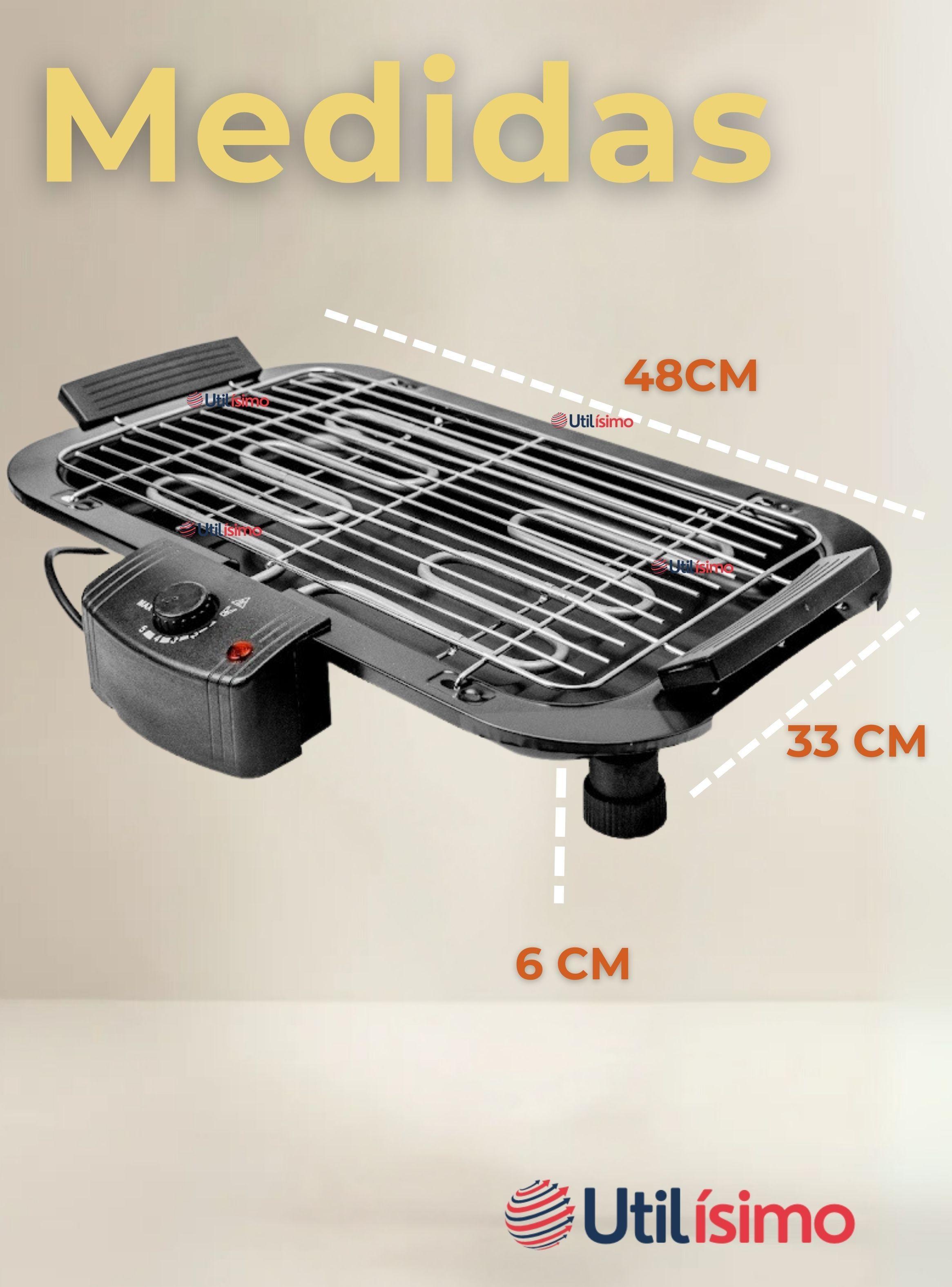 Parrillera Eléctrica Asador 2000W de Potencia Antiadherente Negro-2