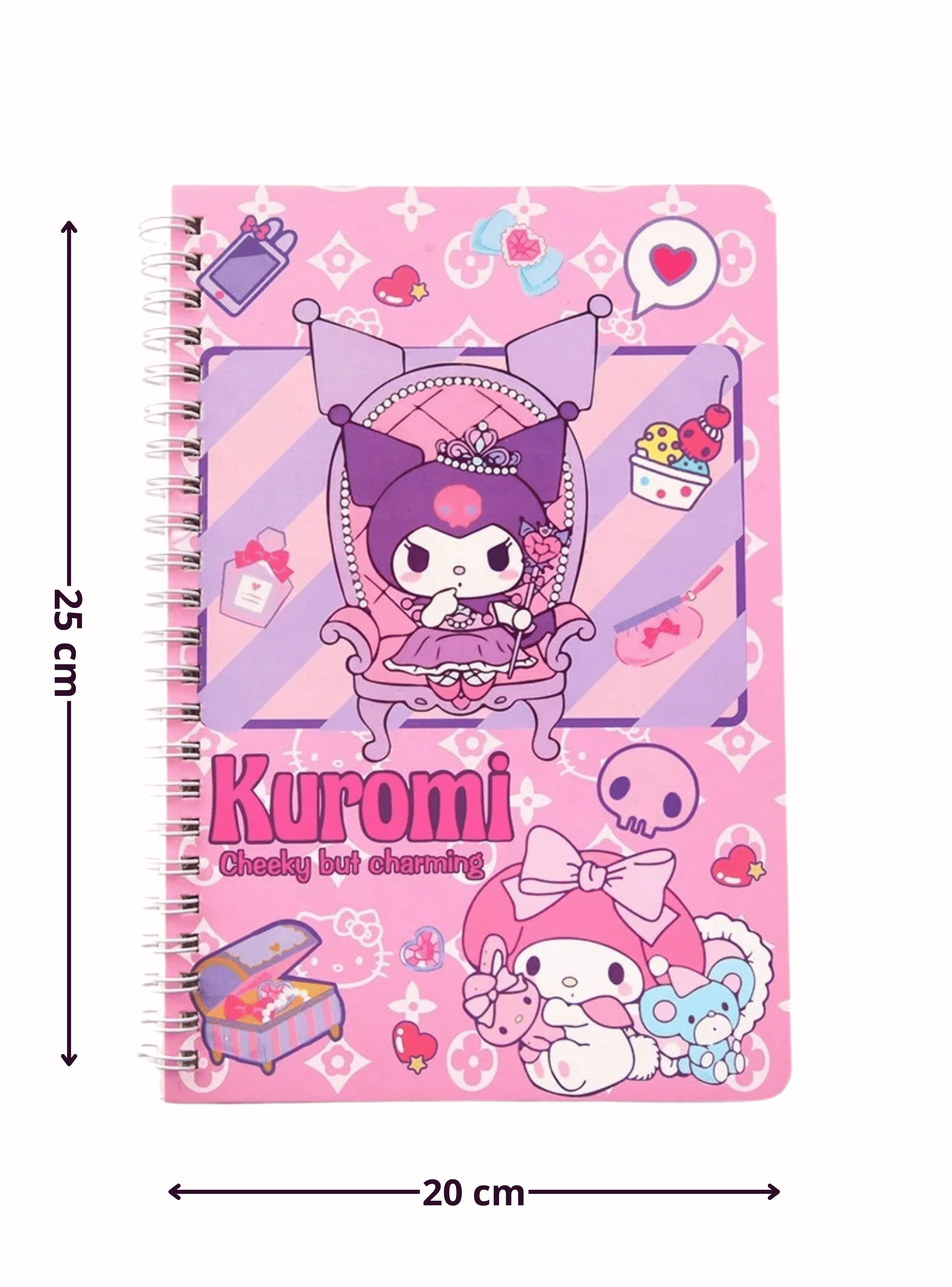 Cuadernos Universitarios Kuromi Marca Pro Arte Diseños Surtidos 100 Hojas (1 Unidad)-2