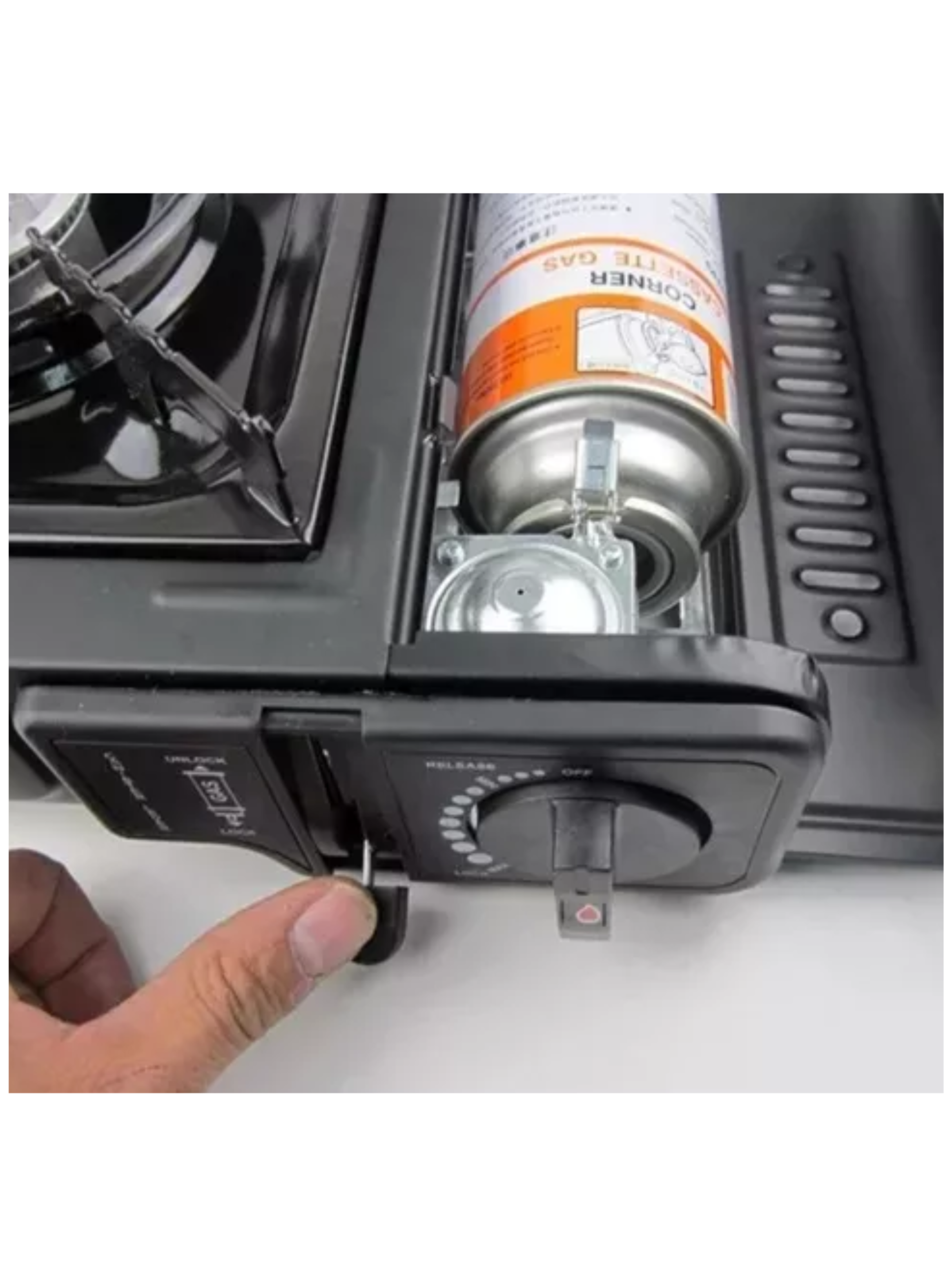 Cocinilla Portátil De Camping Con Maletín De Trasporte Negro-4
