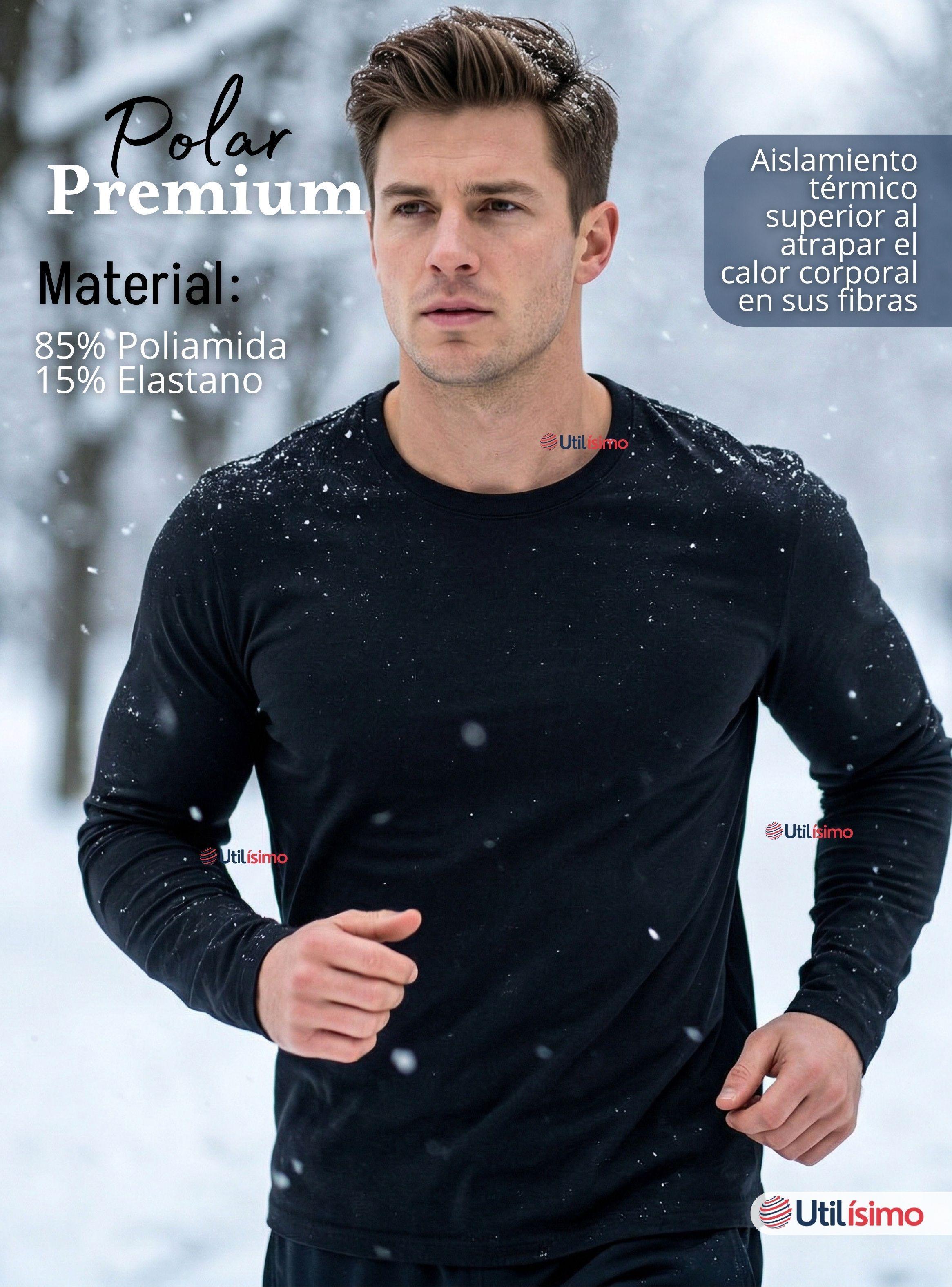 Camiseta Polera Polar Primera Capa Manga Larga Color Surtido Hombre-6