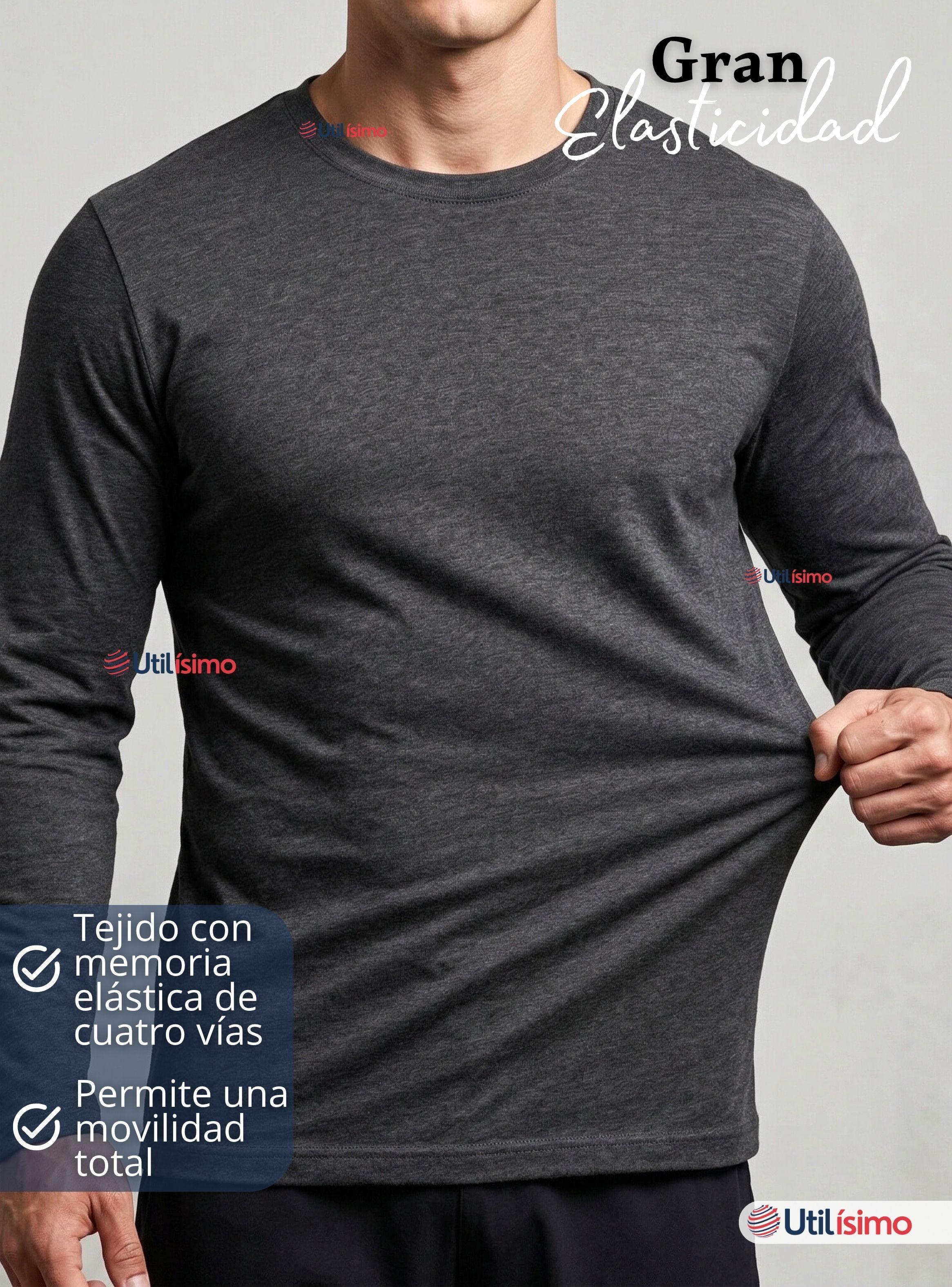 Camiseta Polera Polar Primera Capa Manga Larga Color Surtido Hombre-7