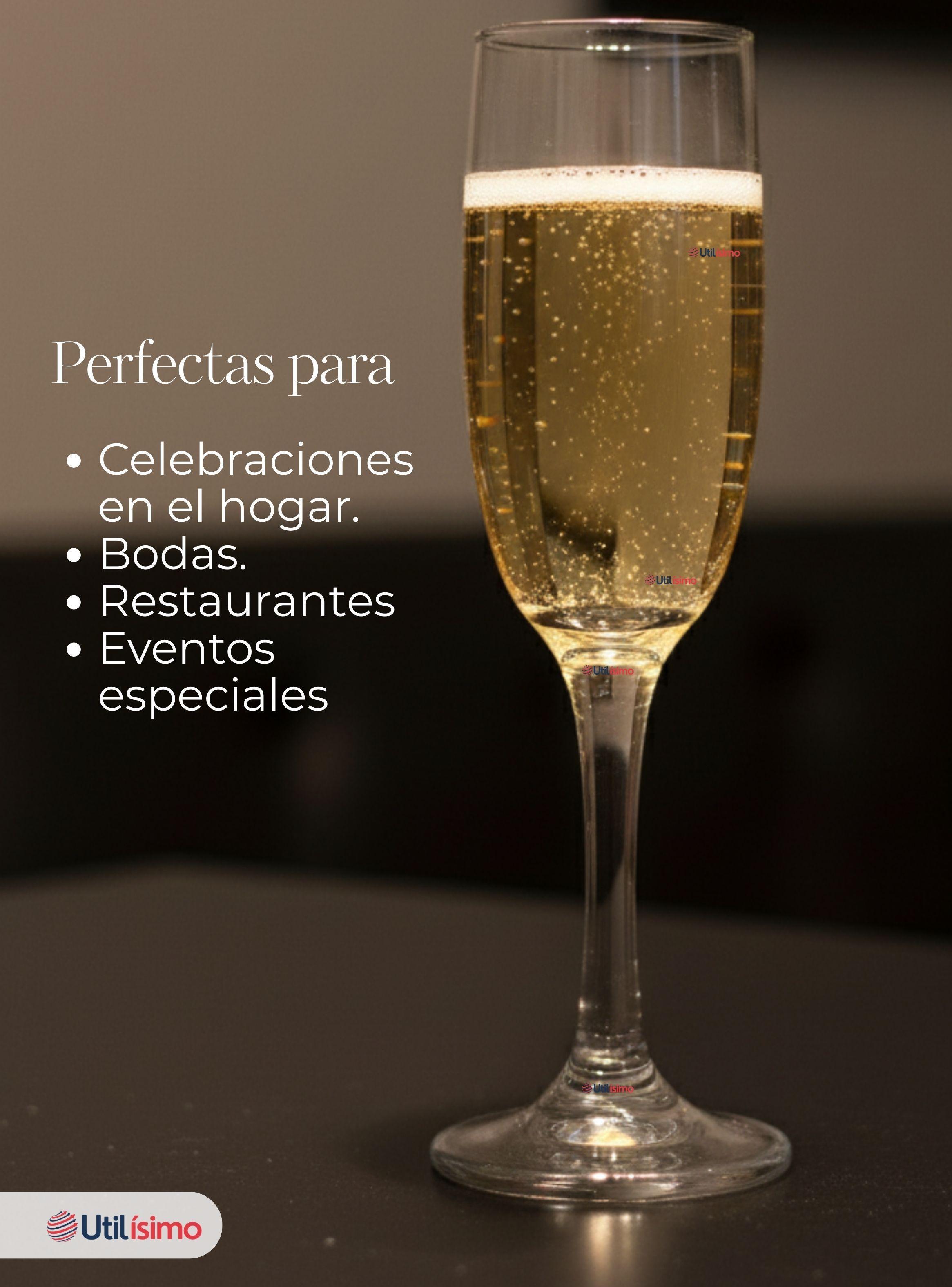 Set de 6 Copas de Champaña Espumante de Vidrio Capacidad 180 ml -5