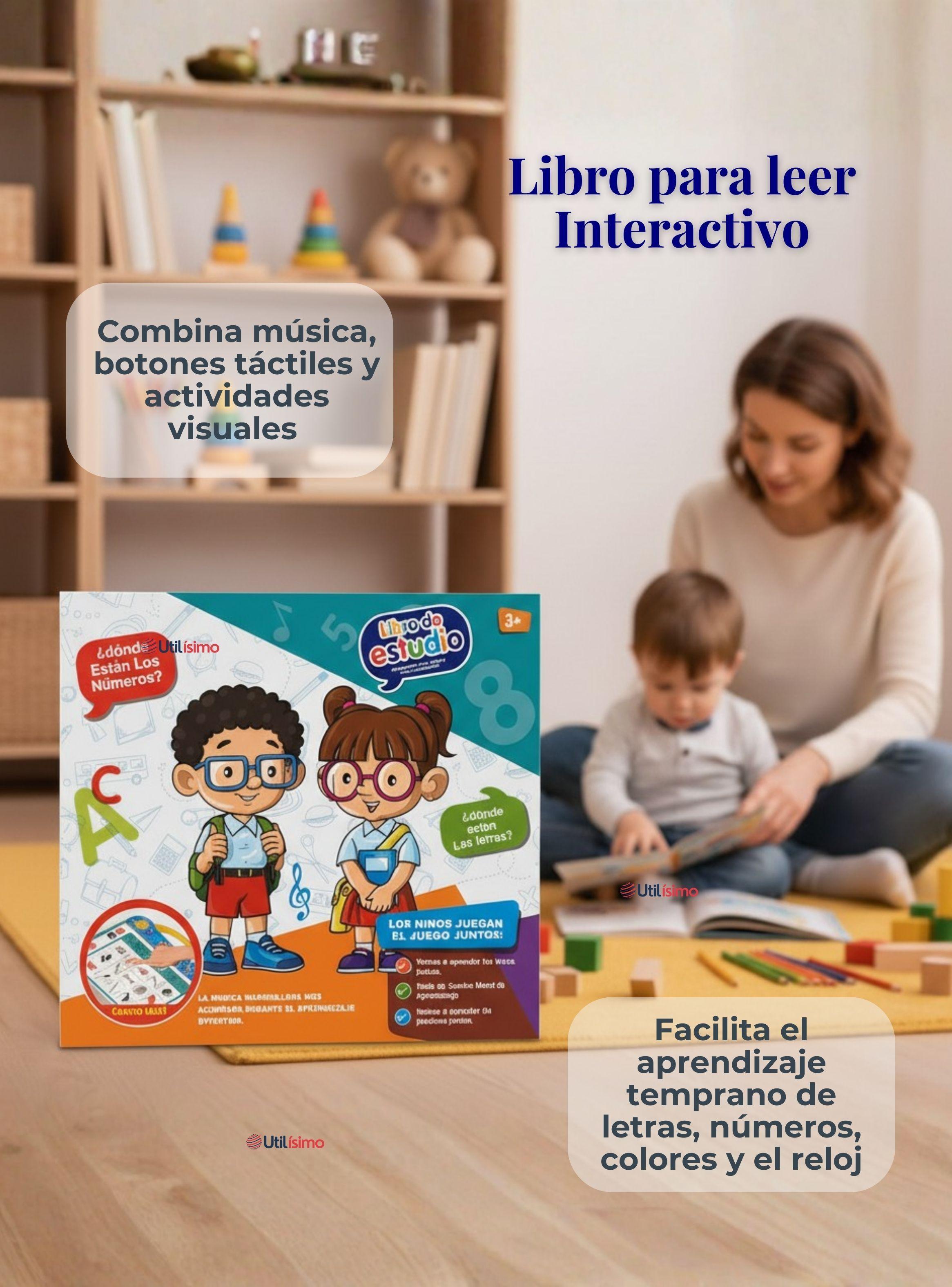 Libro Didáctico Interactivo Aprendizaje Bilingüe Juguete Para Niño o Niña-2
