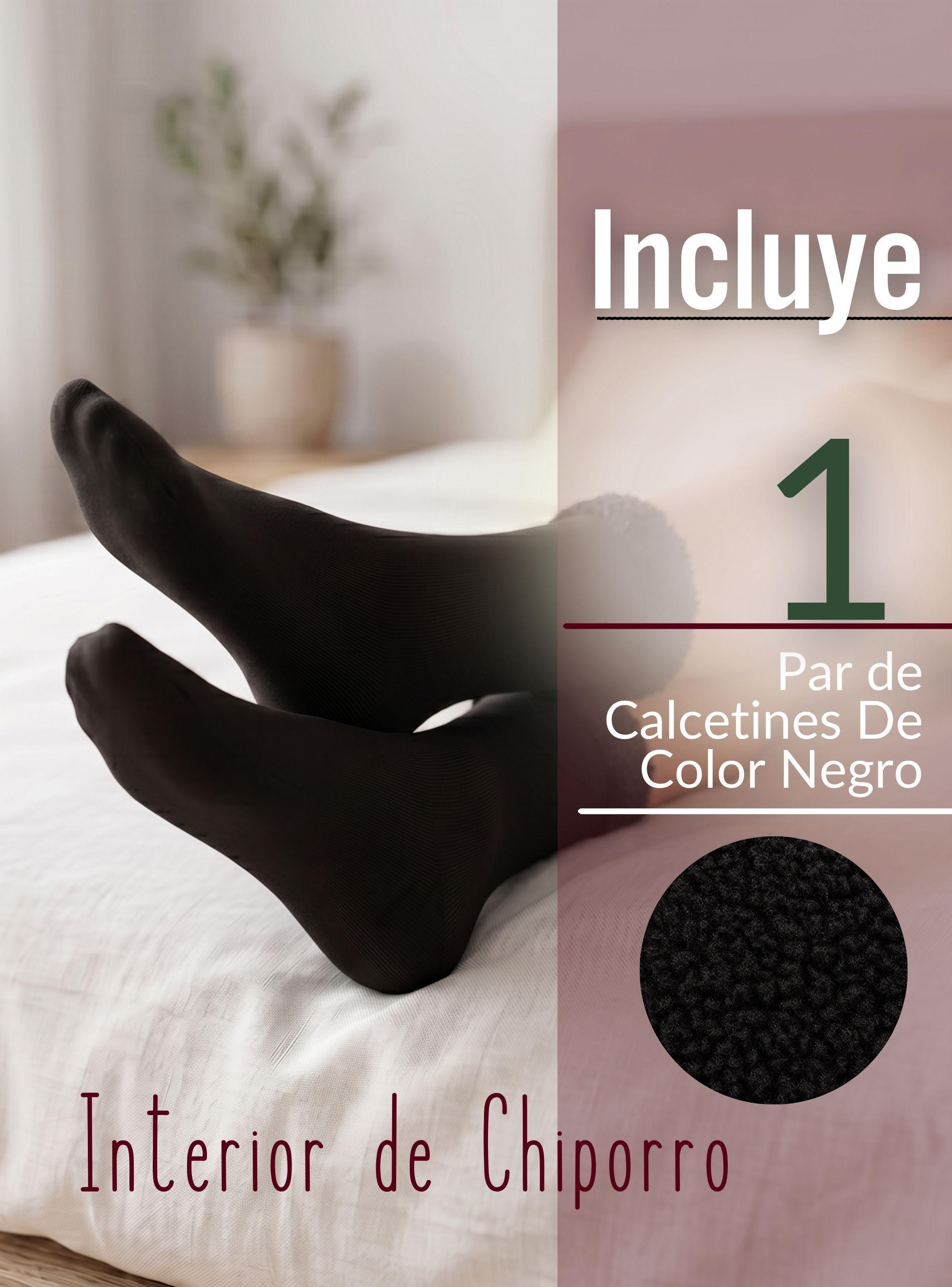Calcetín Chiporro Mujer Ultra Térmico Polar Negro Invierno 1 Par-2
