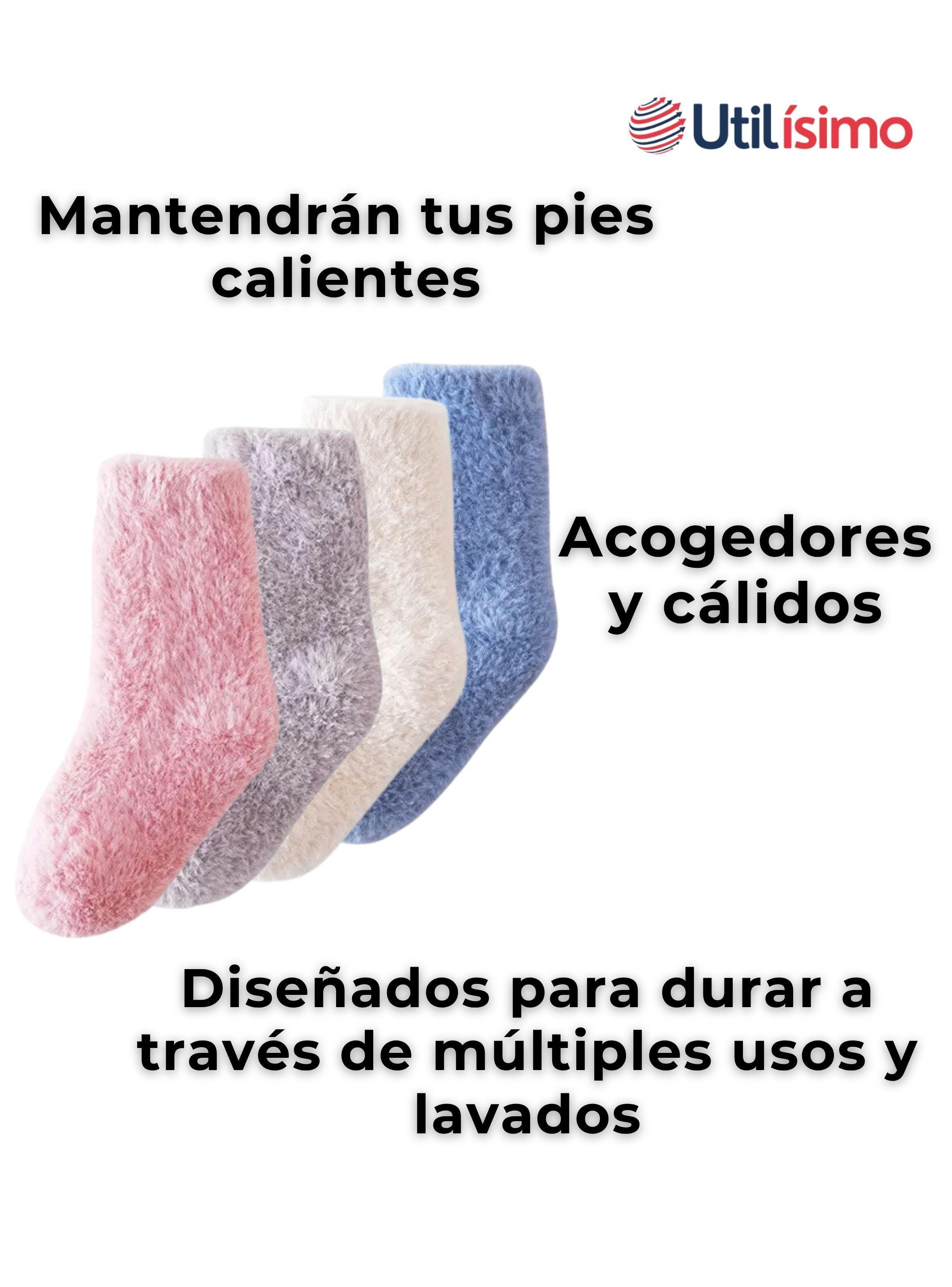 4 Pares Calcetines Térmicos Poliéster Peluditos Niña Colores Surtidos-3