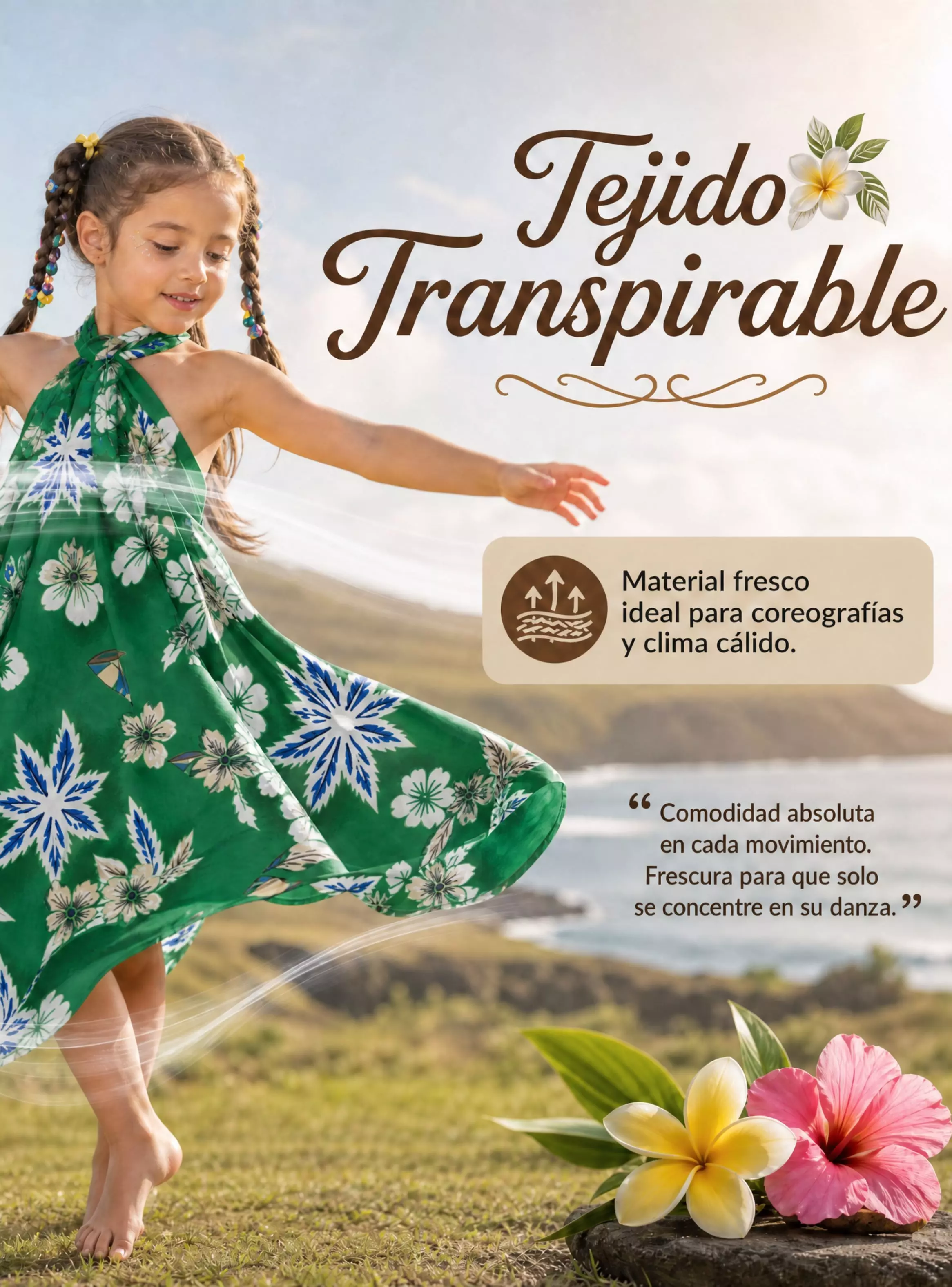 Pareo Pascuense Niña Hawaiano Surtidos Danza Fiestas Patrias-6