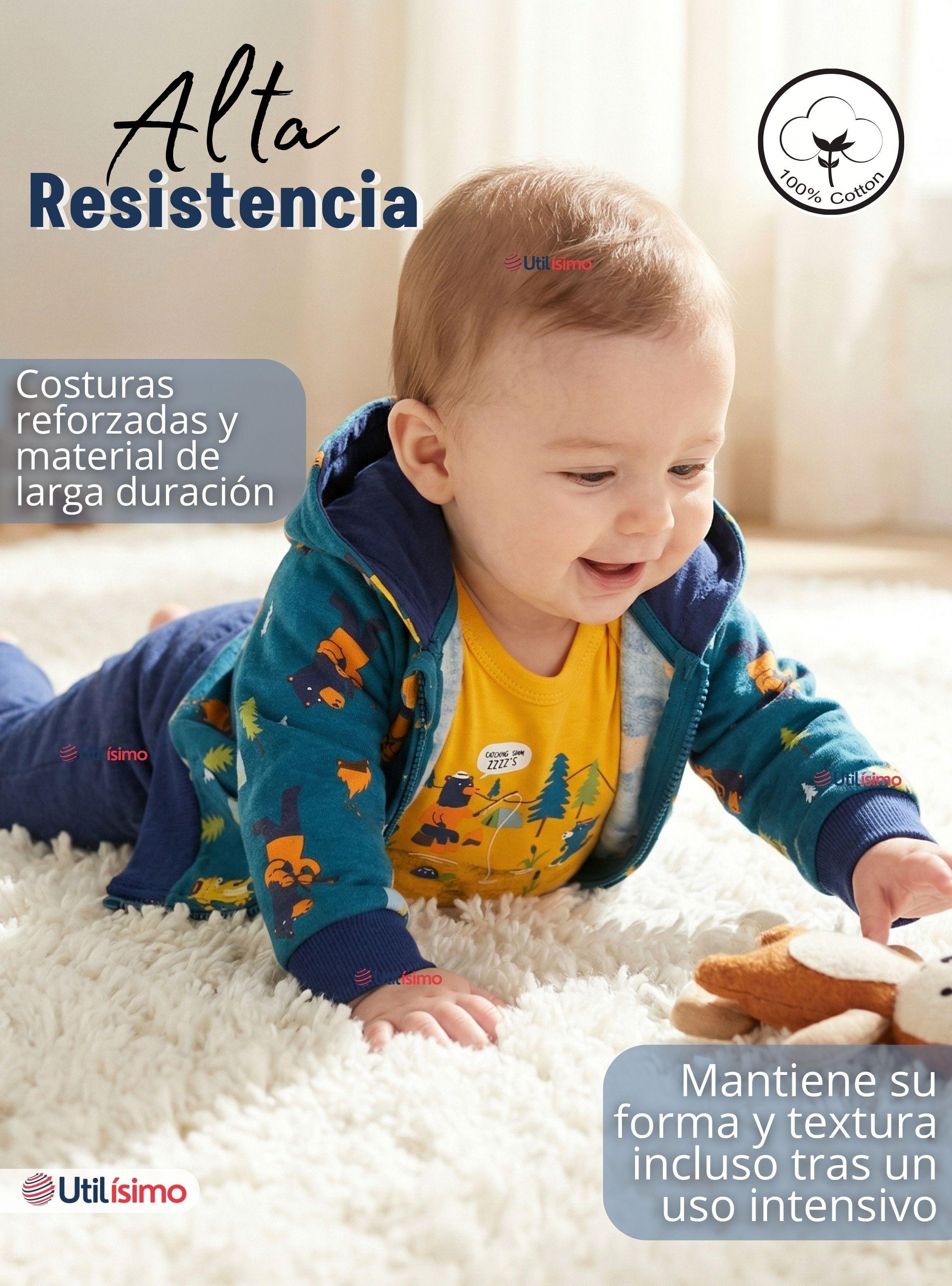 Conjunto 3 Piezas Buzo Pantalón Polerón Body Algodón Amarillo Bear de Bebé Niño-6