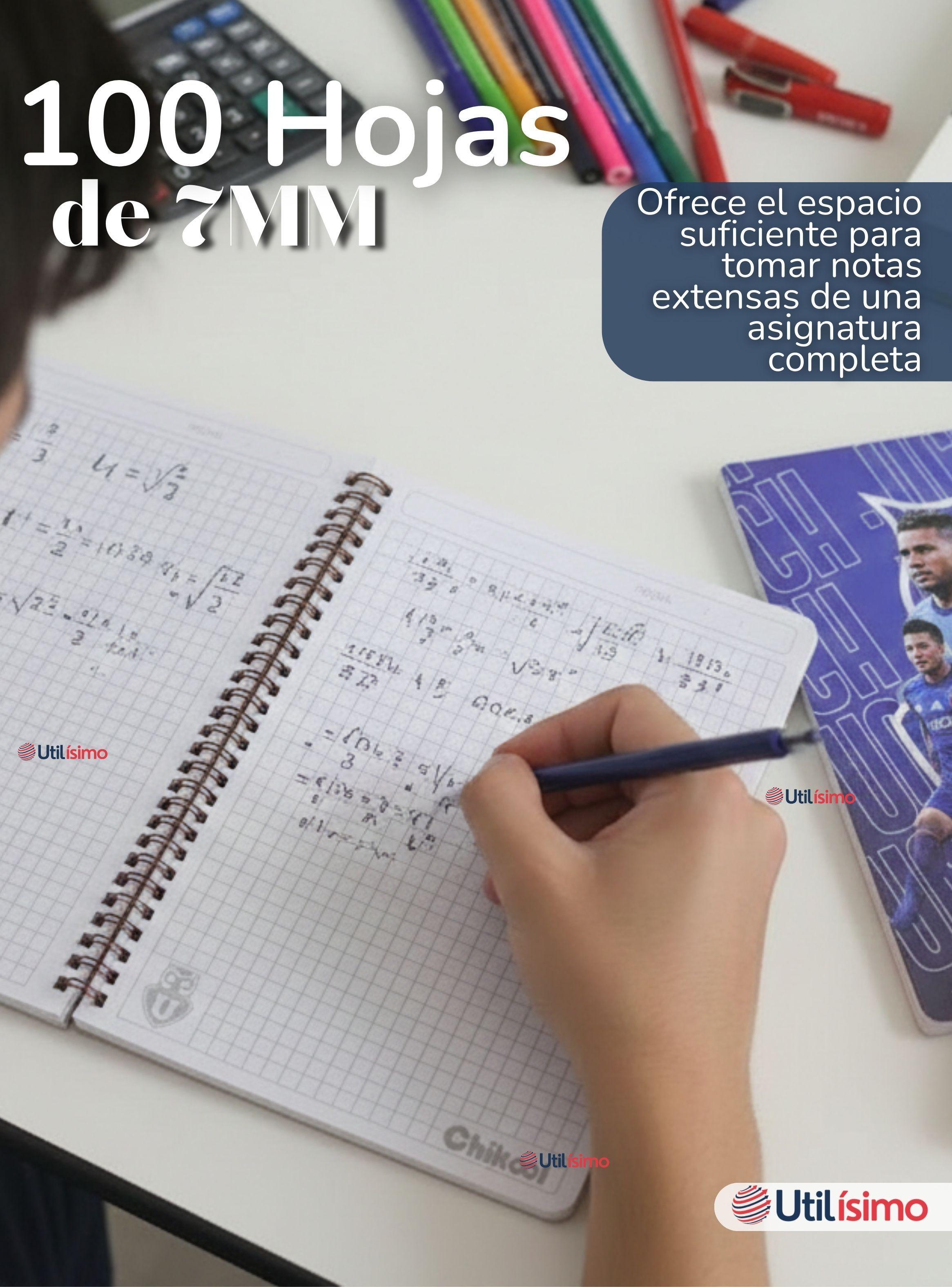 Pack 5 Cuadernos Originales Universitario U De Chile 7mm 100 Hojas Universidad De Chile-4