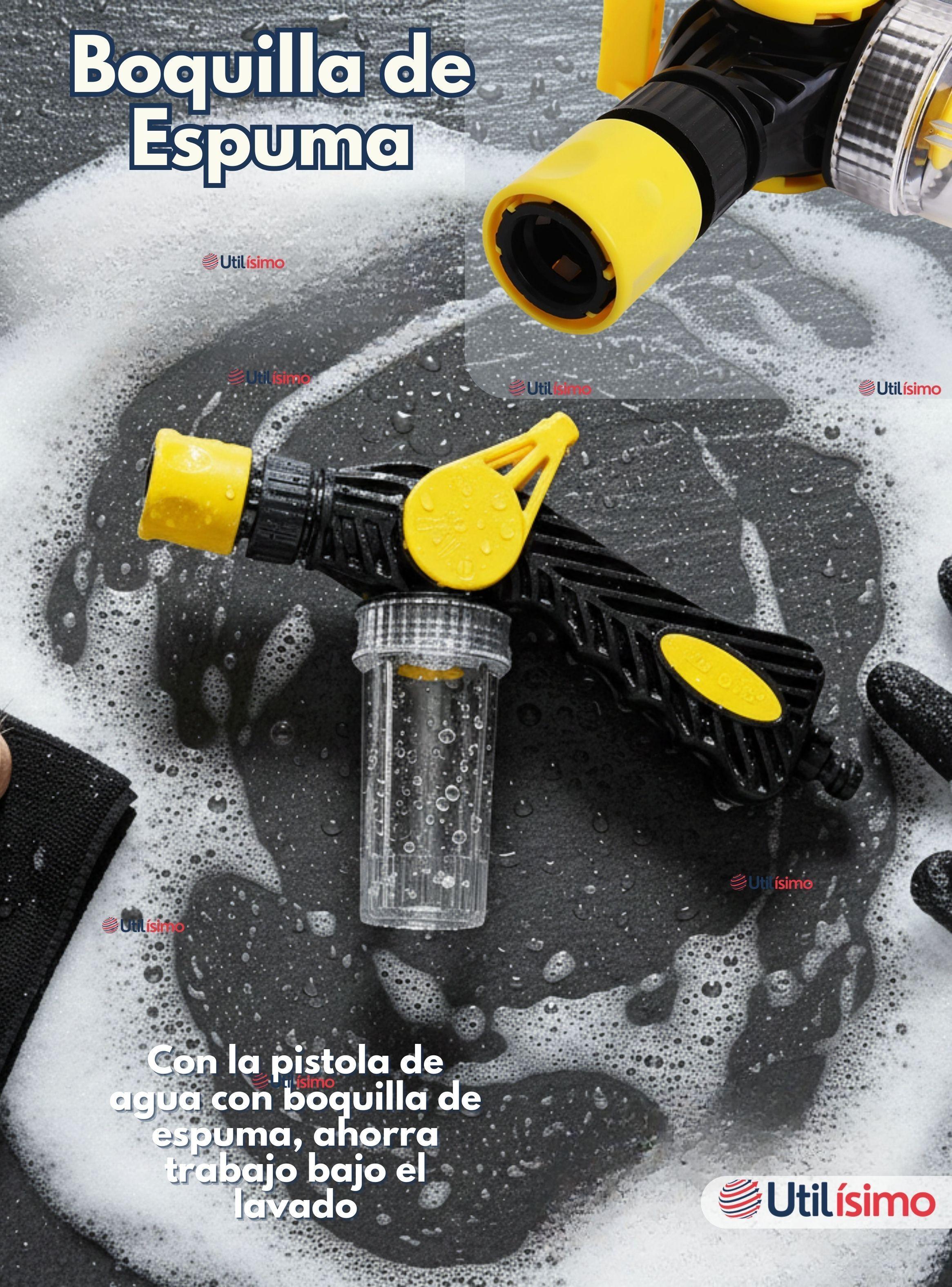 Pistola de Riego con Dispensador Pulverizador de Espuma Manguera de Jardín -7