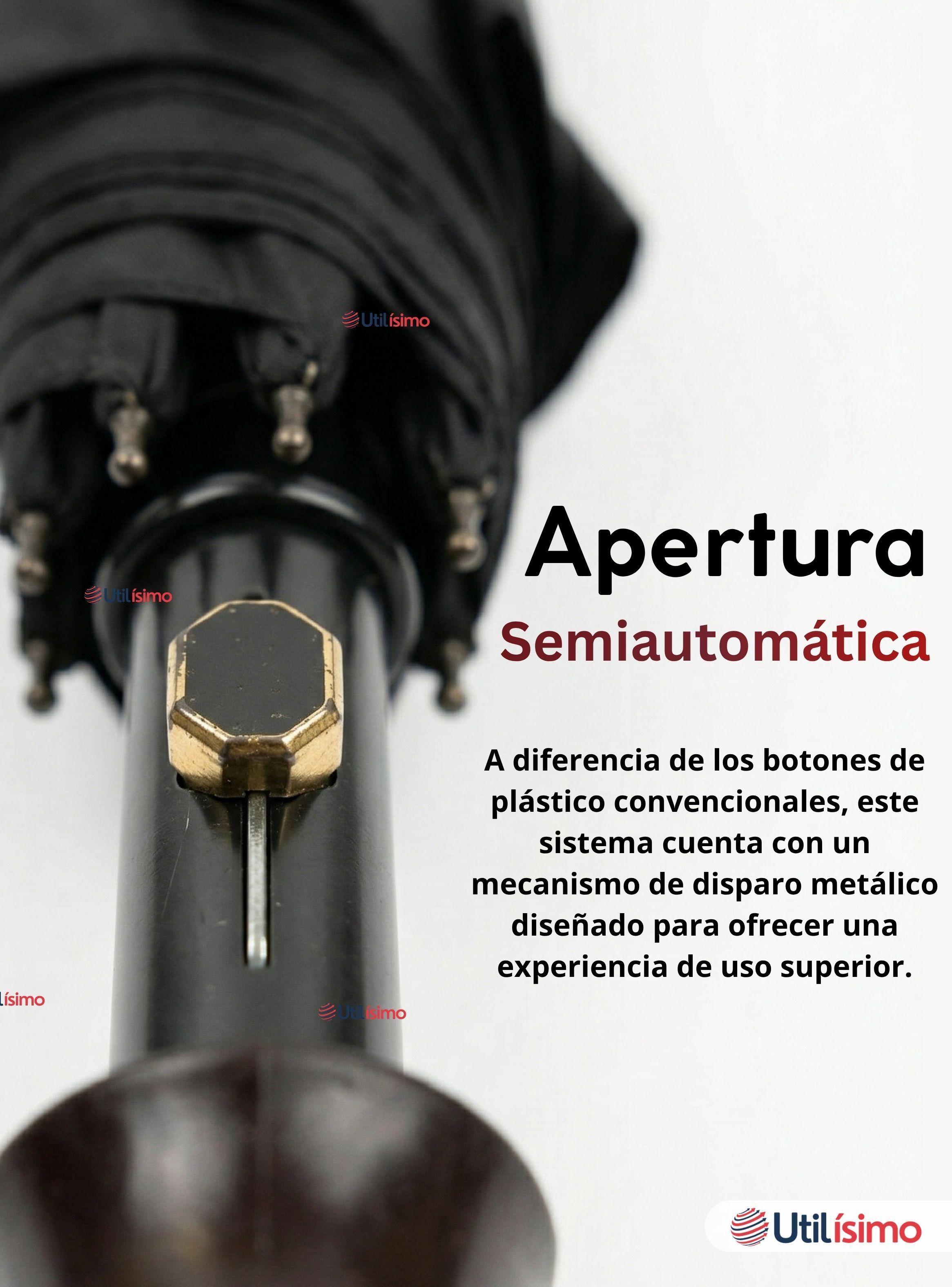 Paraguas Impermeable Grande 113Cm Sombrilla Automática Mango Largo -7