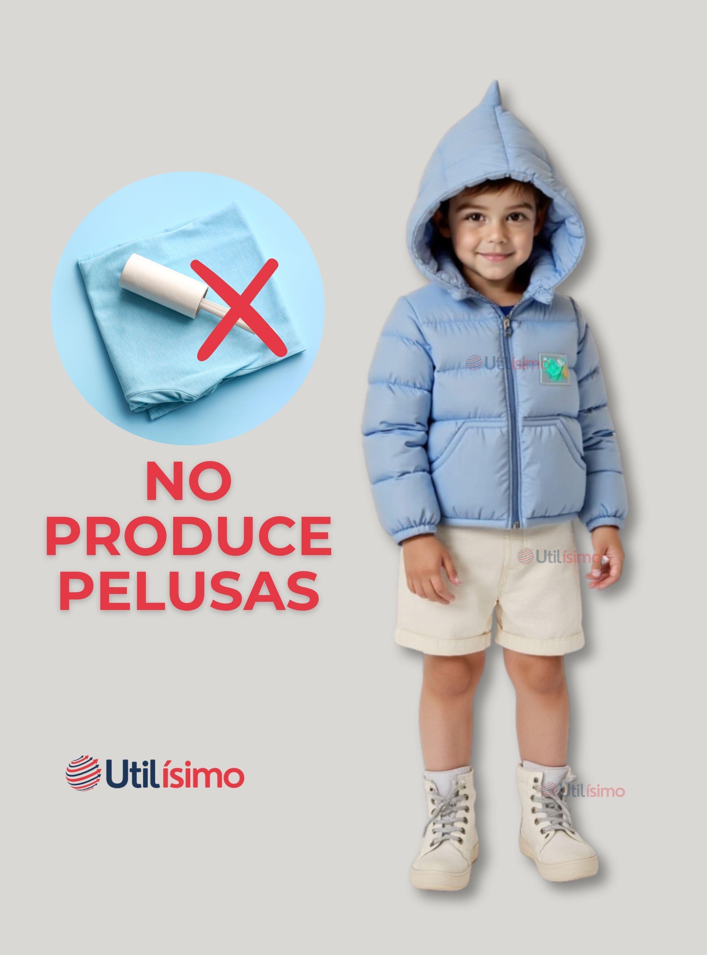 Parka Dinosaurio Con Capucha Manga Larga Niño Azul-6