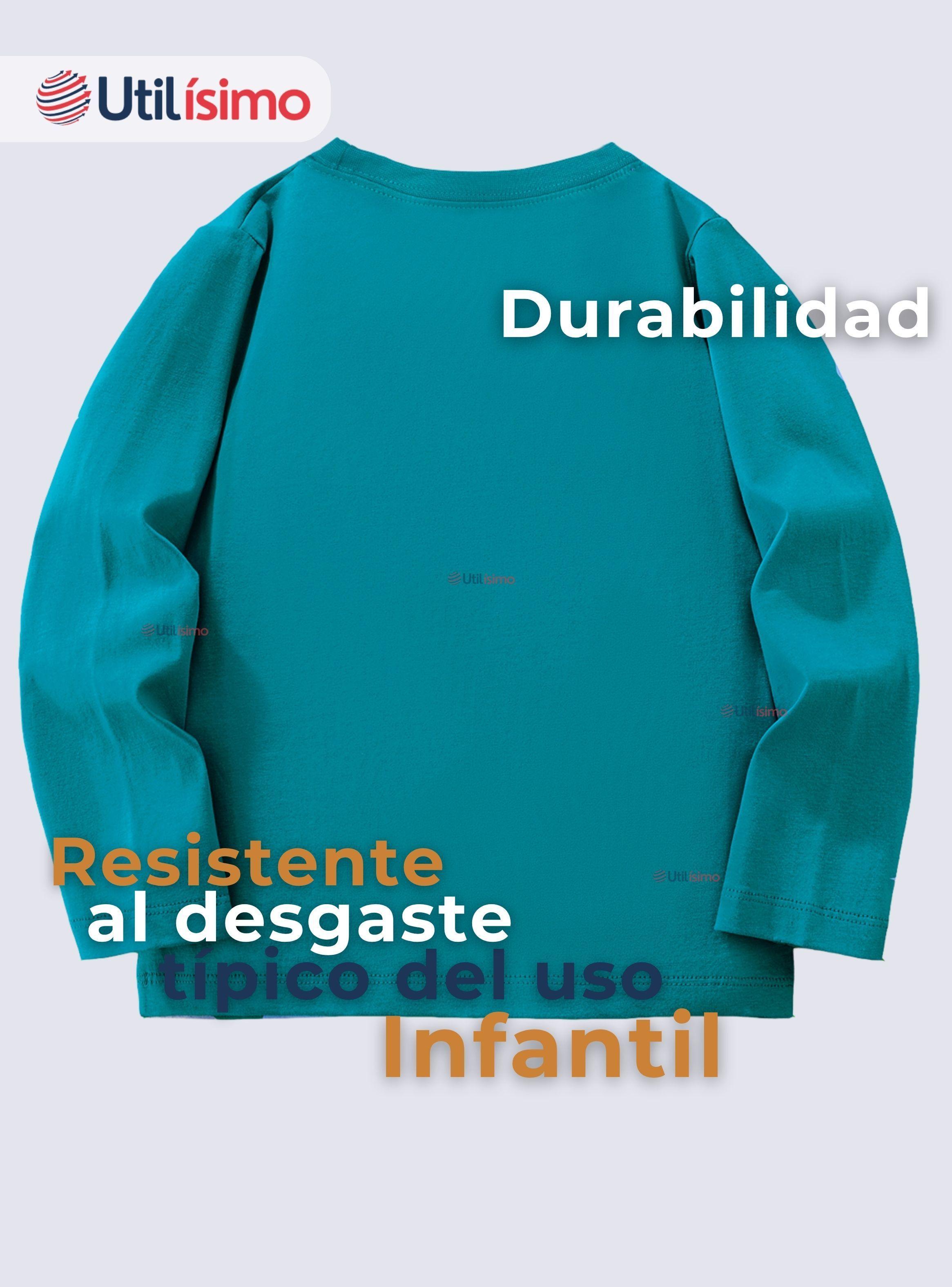 Polera Algodón Manga Larga Niño Camiseta Dinosaurio verde-5