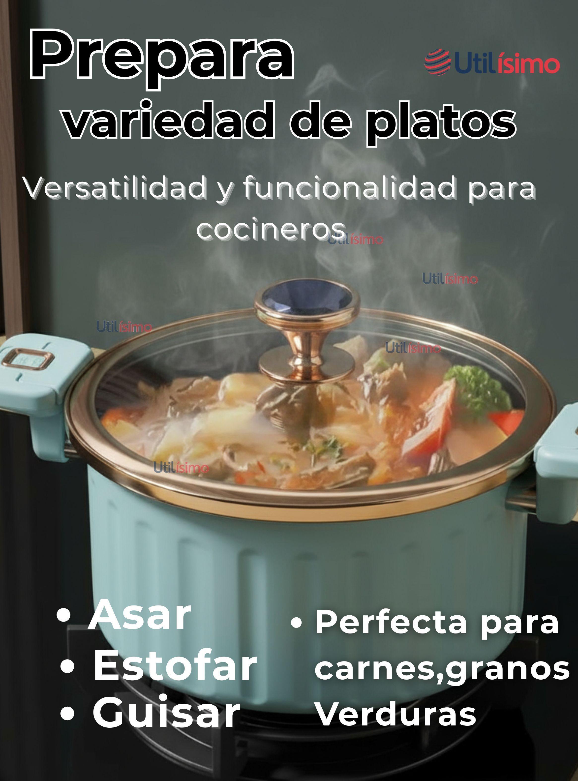 Olla de Micro Presión Esmalte Antiadherente Capacidad 10 Litros Azul-4