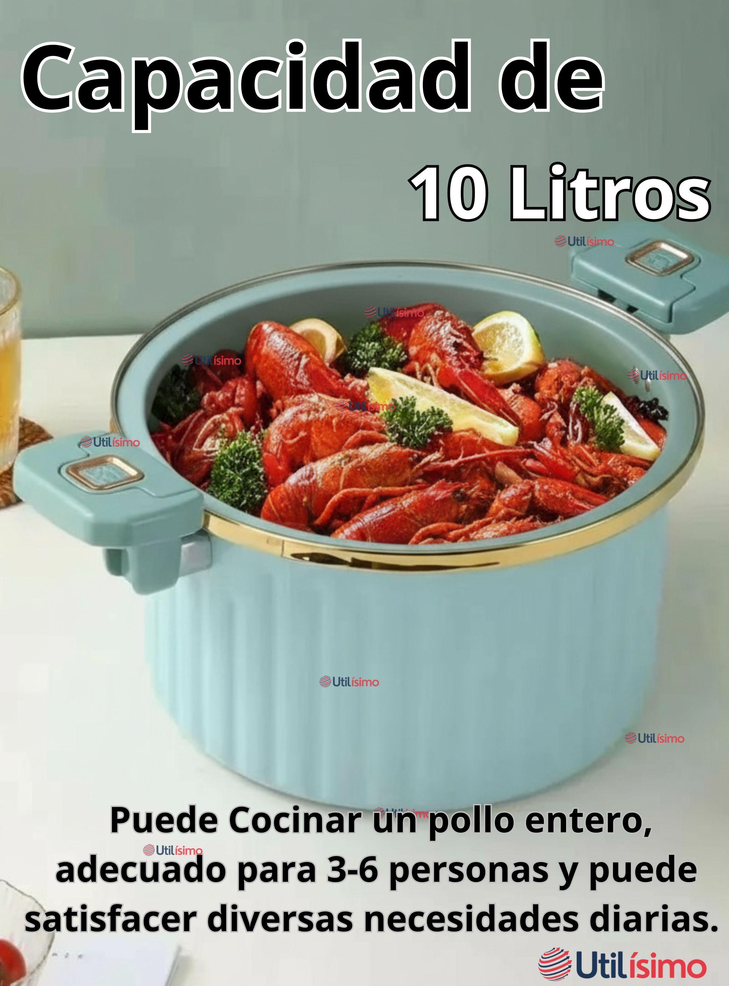 Olla de Micro Presión Esmalte Antiadherente Capacidad 10 Litros Azul-6