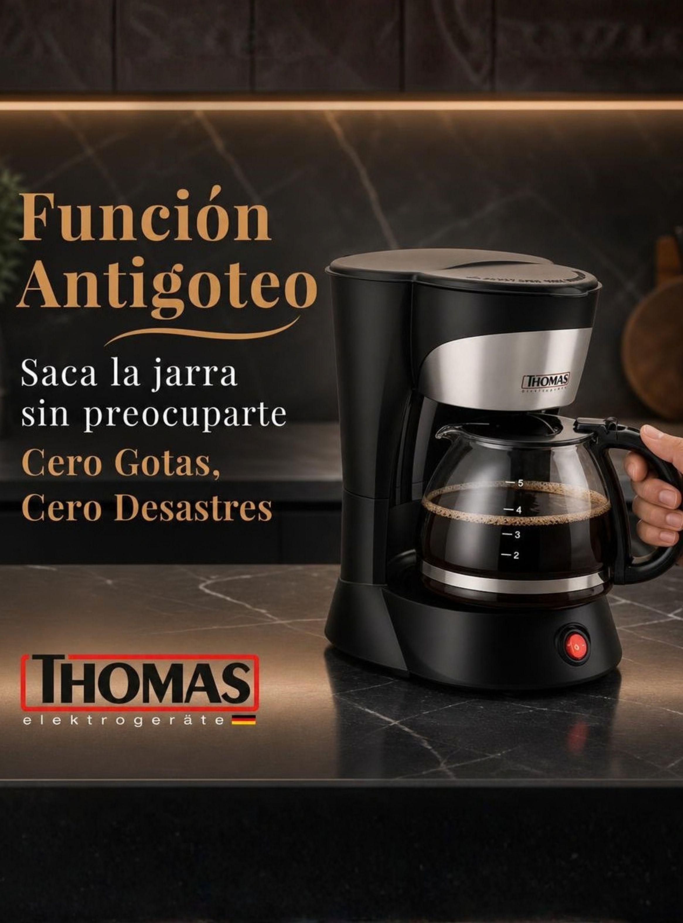 Cafetera Thomas Th-130 Capacitad 750 ML 800W Jarra De Vidrio-5