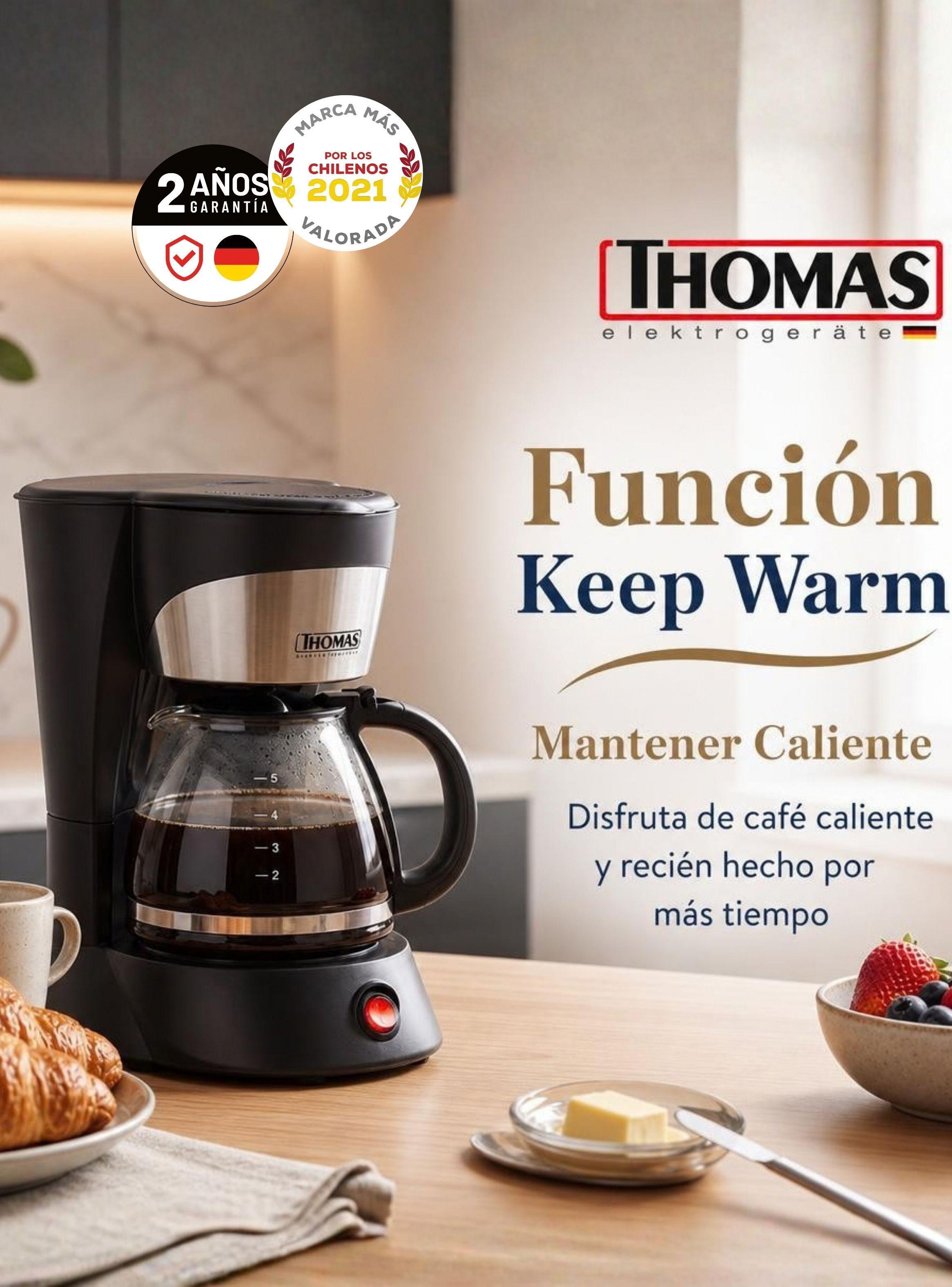 Cafetera Thomas Th-130 Capacitad 750 ML 800W Jarra De Vidrio-6