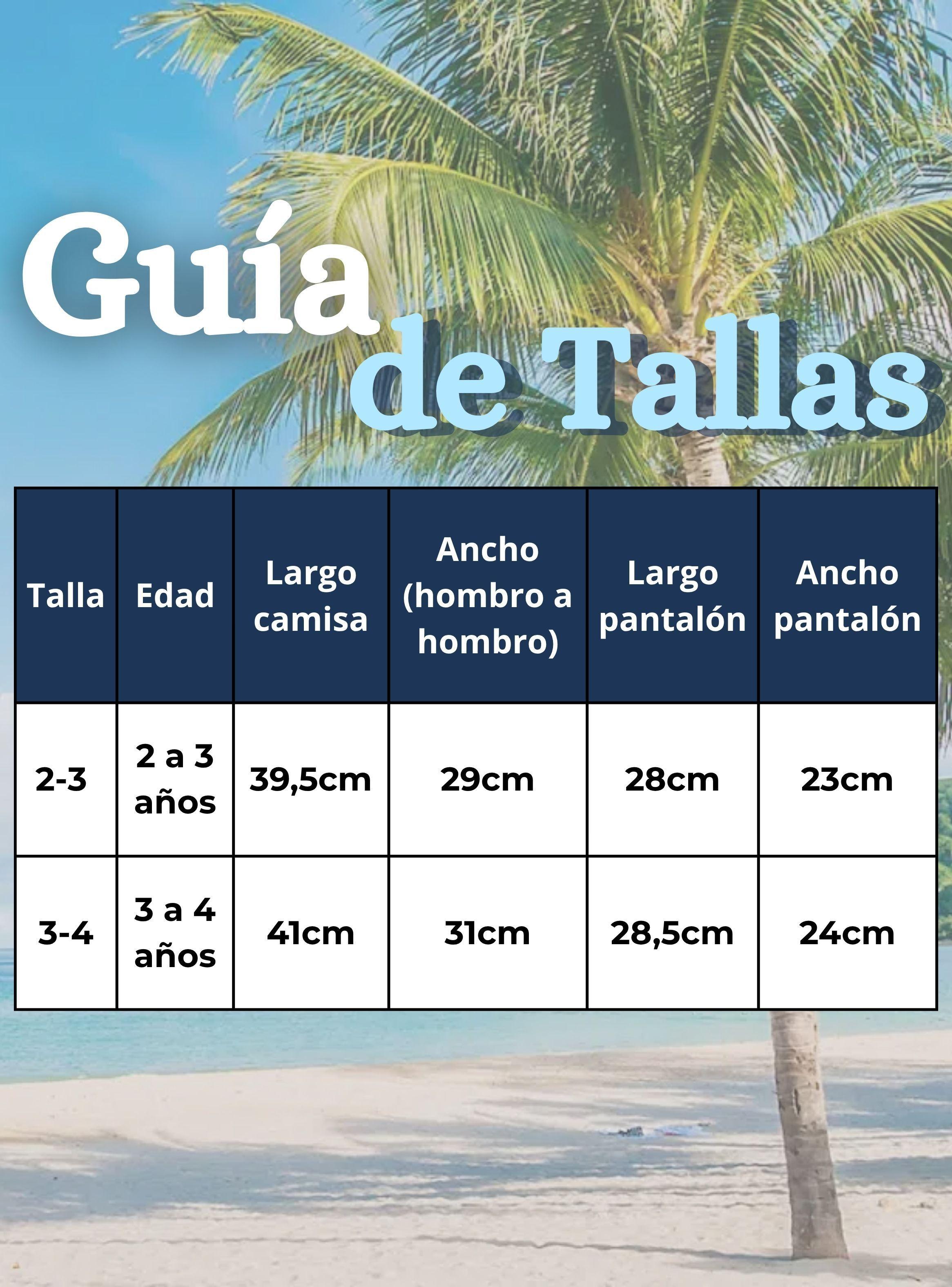 Traje de Baño Polera Manga Corta Pantalón Corto 2 Piezas Corte Split Niño 2 a 4 años Blue Azul-3