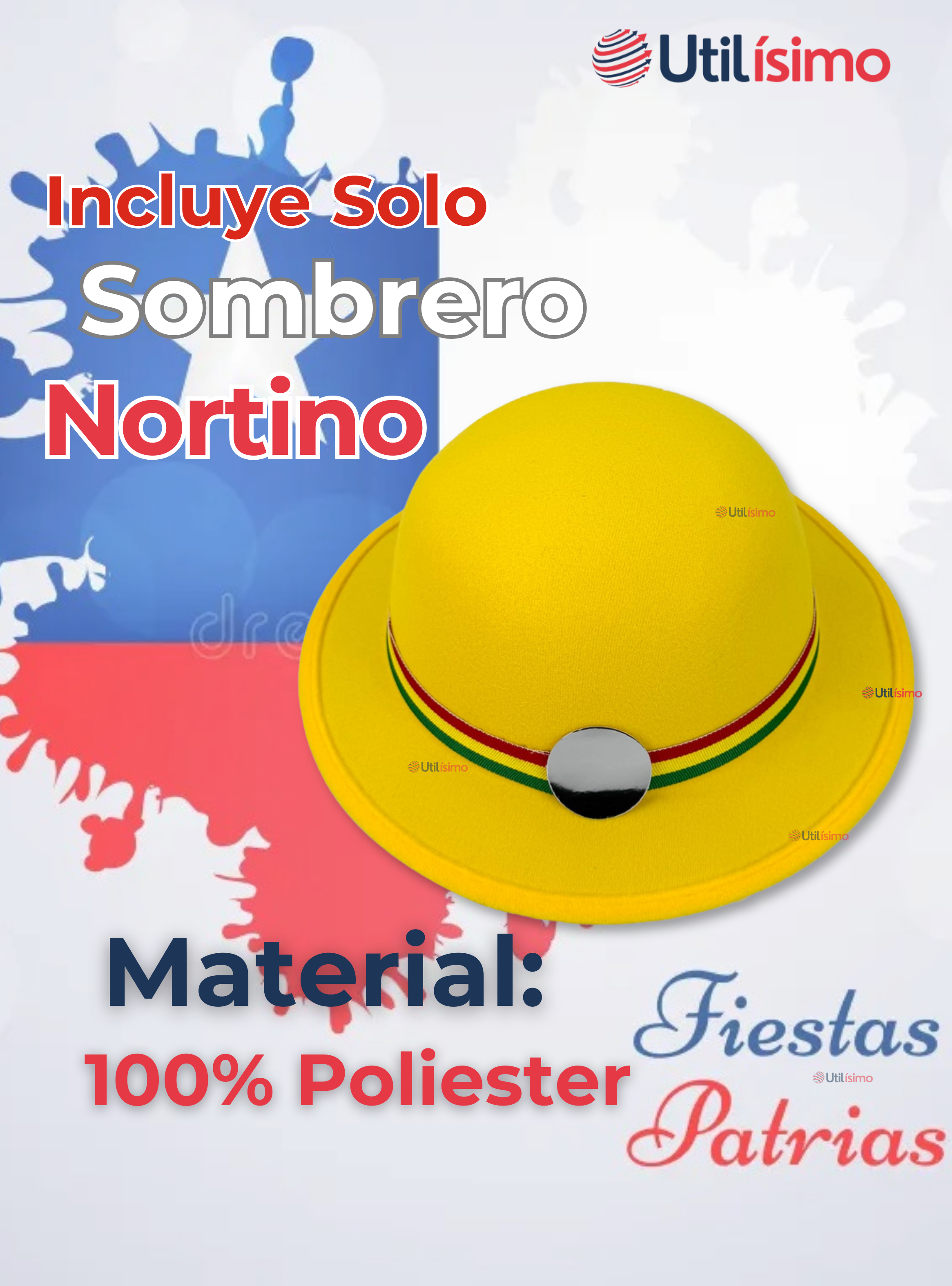 Sombrero Nortino Niña Amarillo Fiestas Patrias Baile Nortino-2