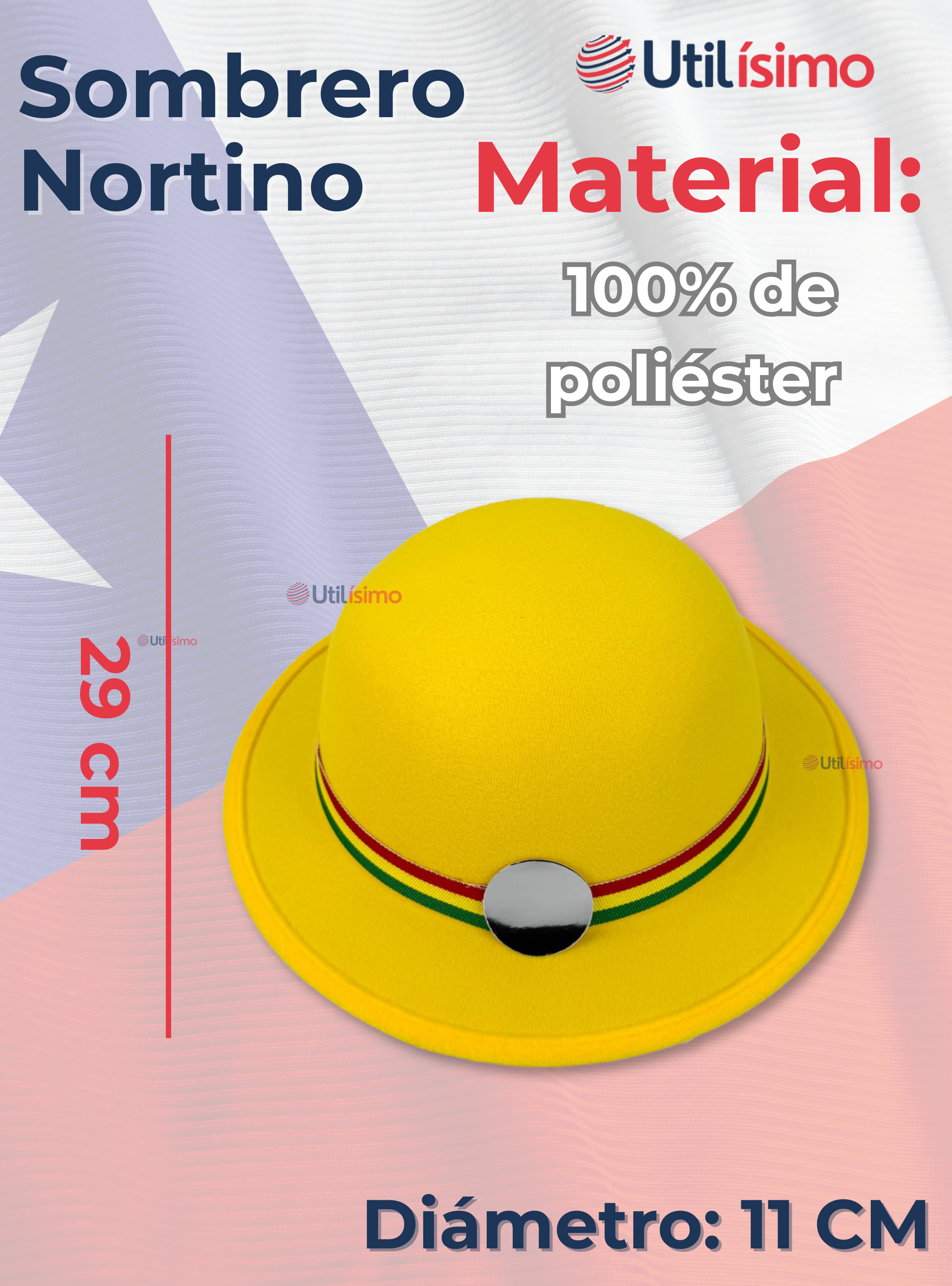Sombrero Nortino Niña Amarillo Fiestas Patrias Baile Nortino-3