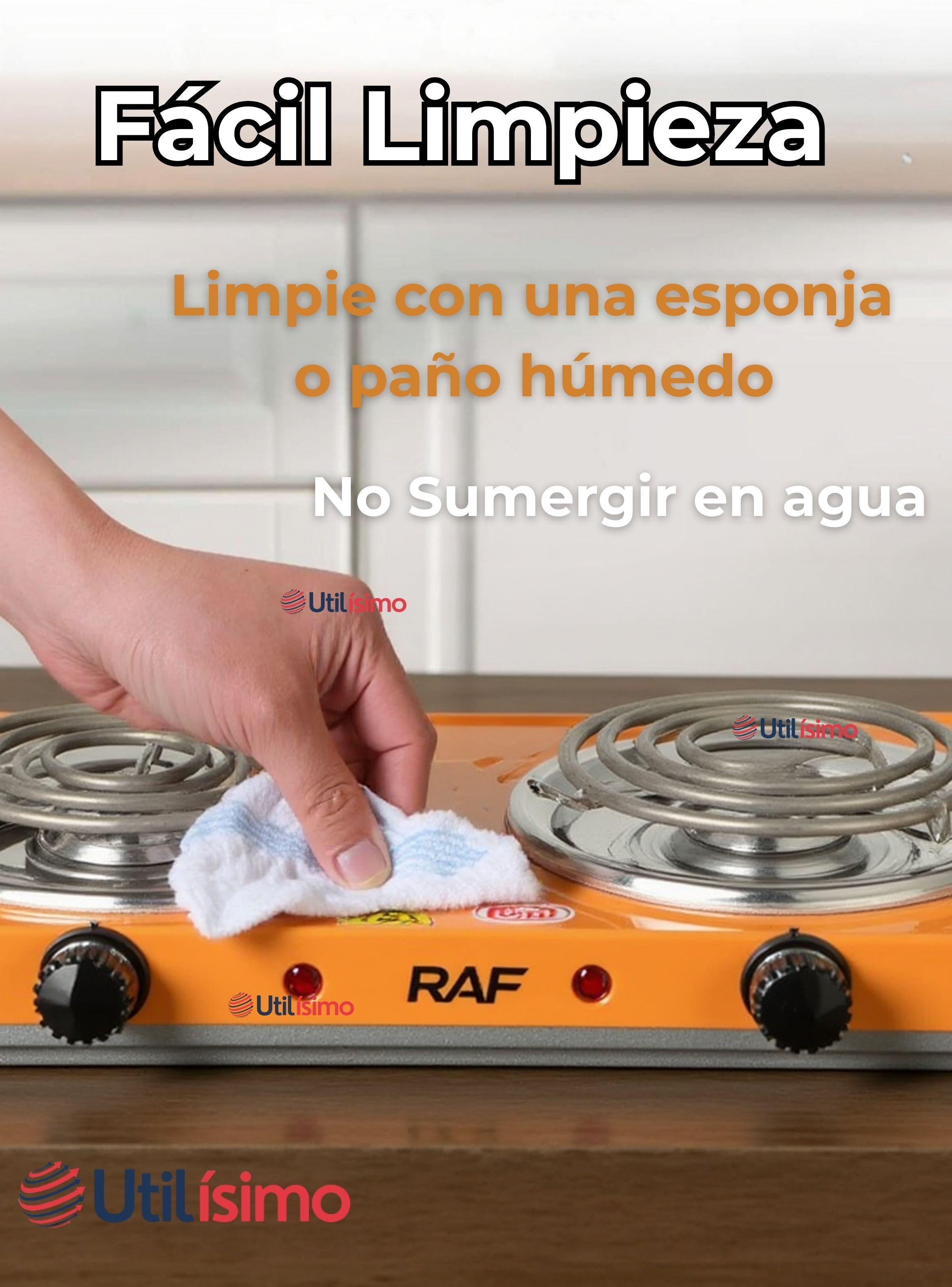 Cocina Eléctrica 2 Platos 2000W Cocinilla Portátil Color Naranja-5