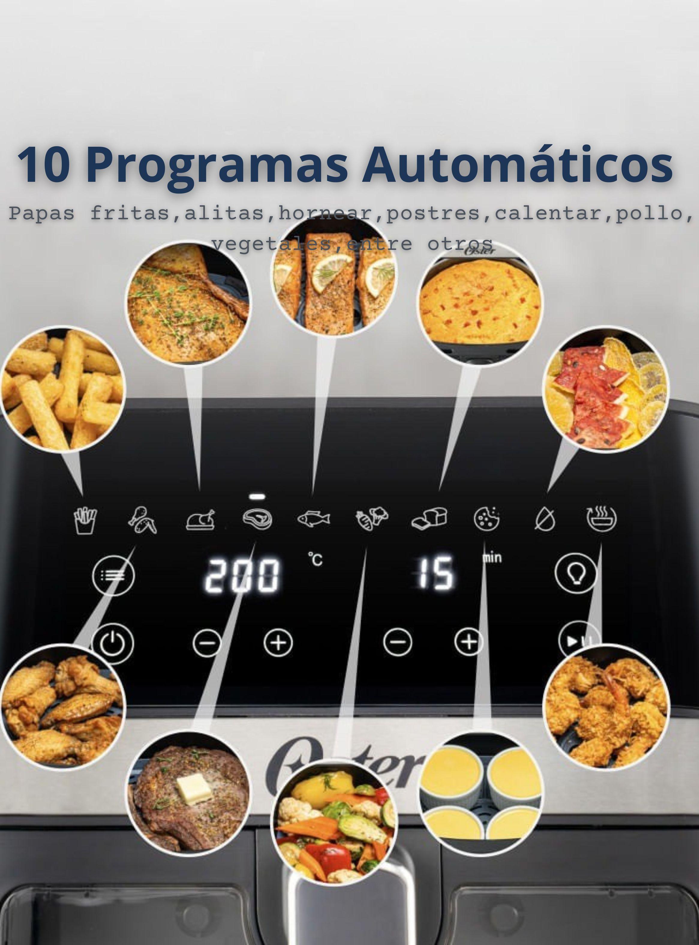 Oster® Freidora de Aire Digital, Recubrimiento Oster® DiamondForce, 6 Litros 10 Programas-6