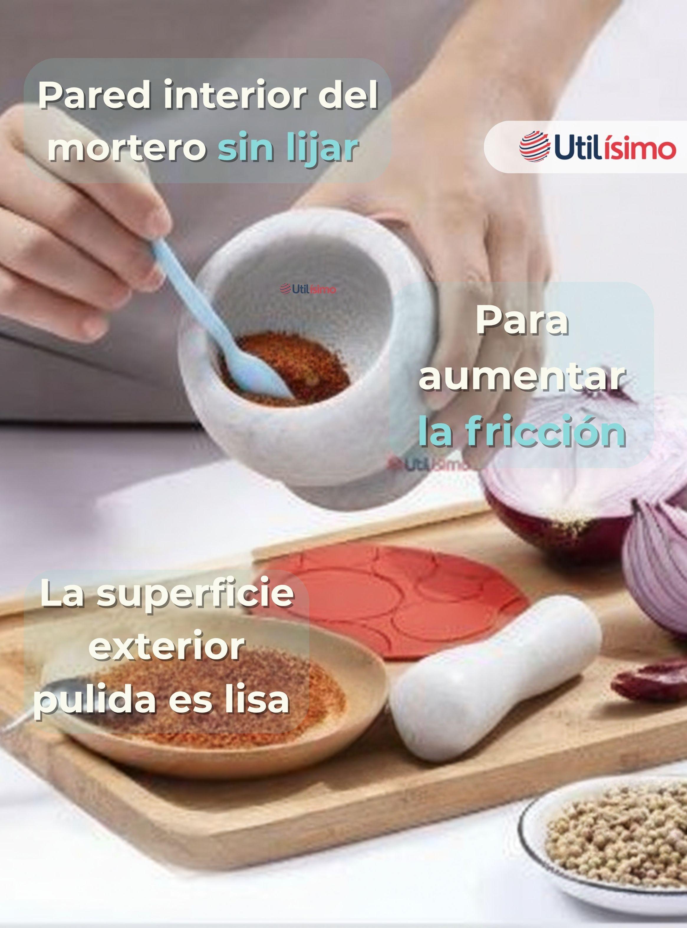 Mortero De Piedra Mármol Natural Pulido Para Moler las Especies -7