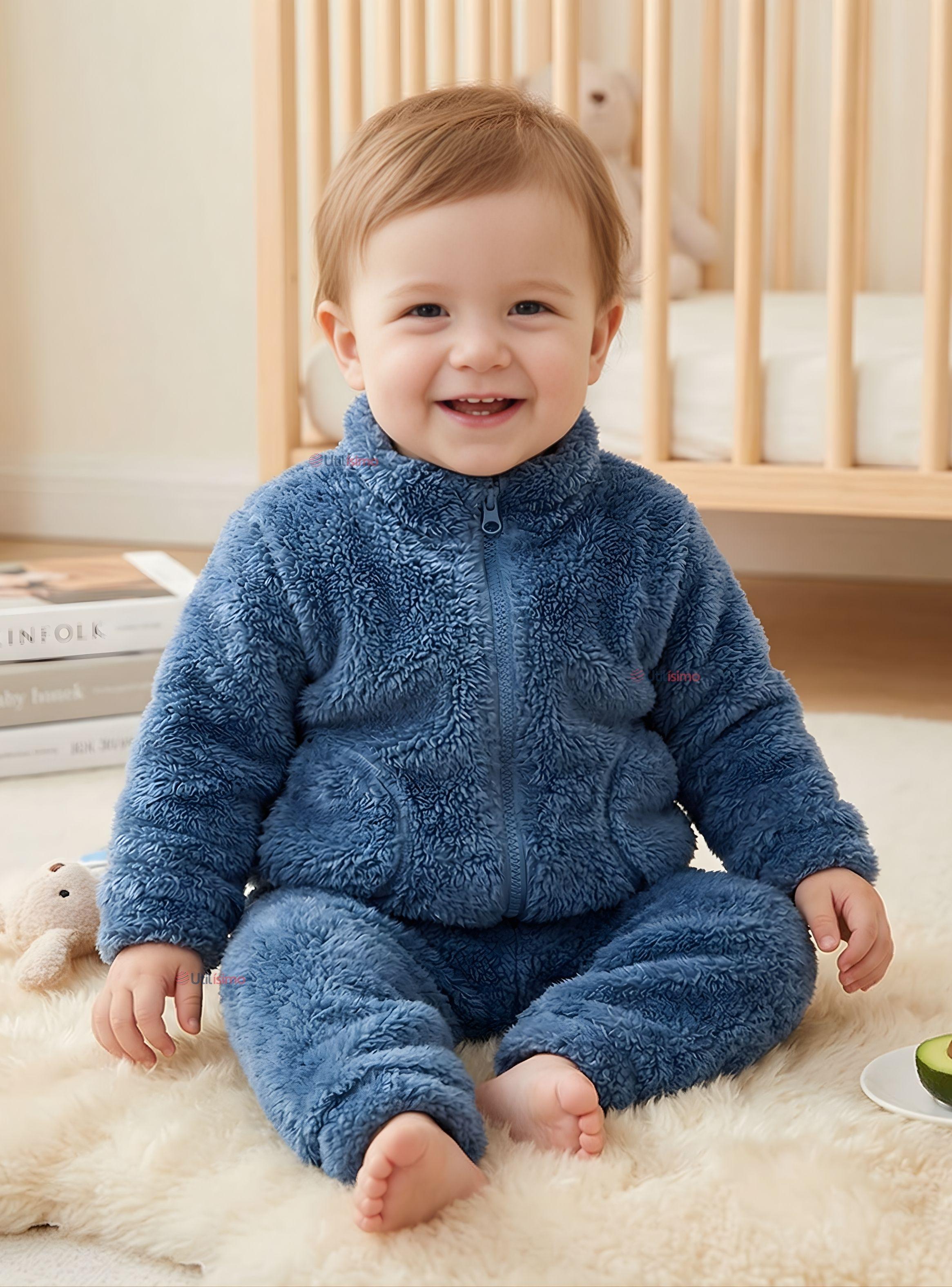 Conjunto 2 Piezas Buzo Polerón Pantalón Bebe Niño Poliéster Blue-0