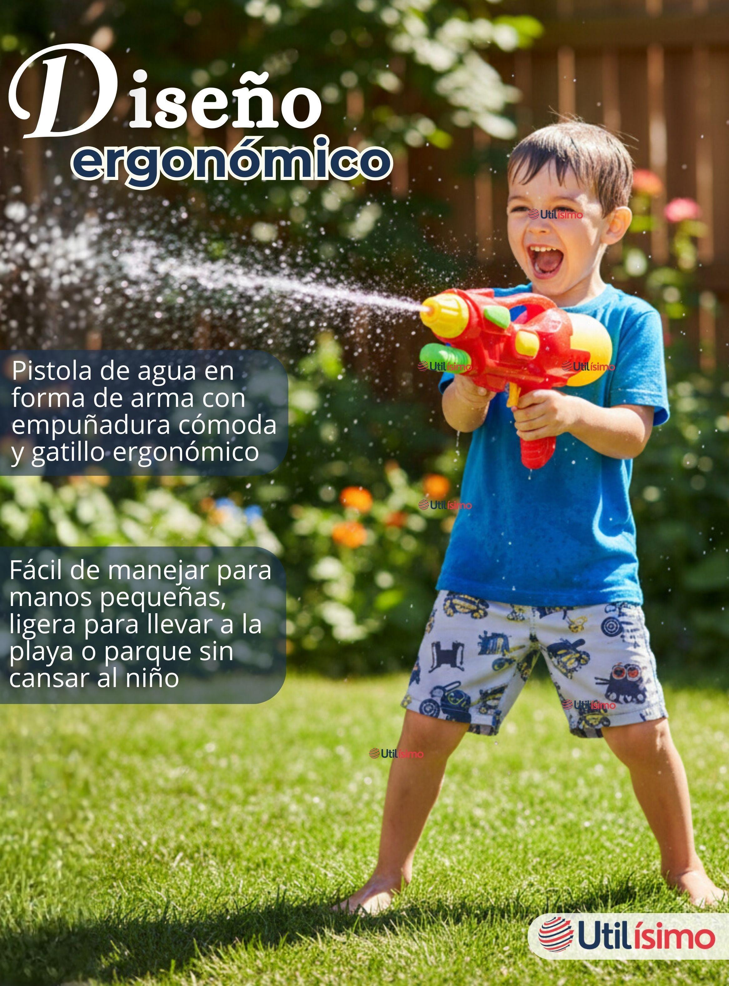 Pistola De Agua 300ml 32cm Colores Surtidos Juguete Lanza Agua Niño Niña-7