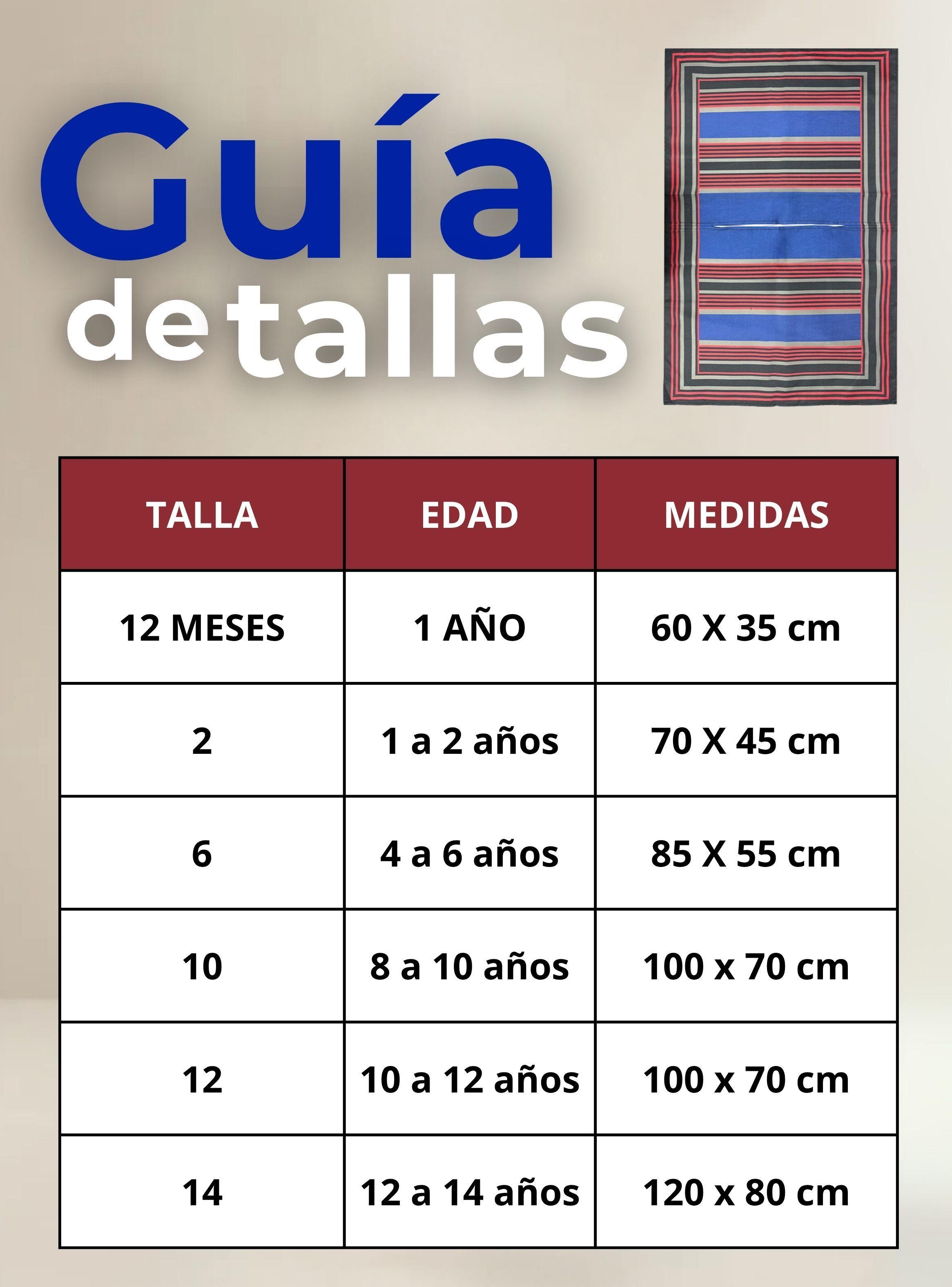 Poncho Manta Huaso Cueca Fiestas Patrias Para Niños Traje Típico-2