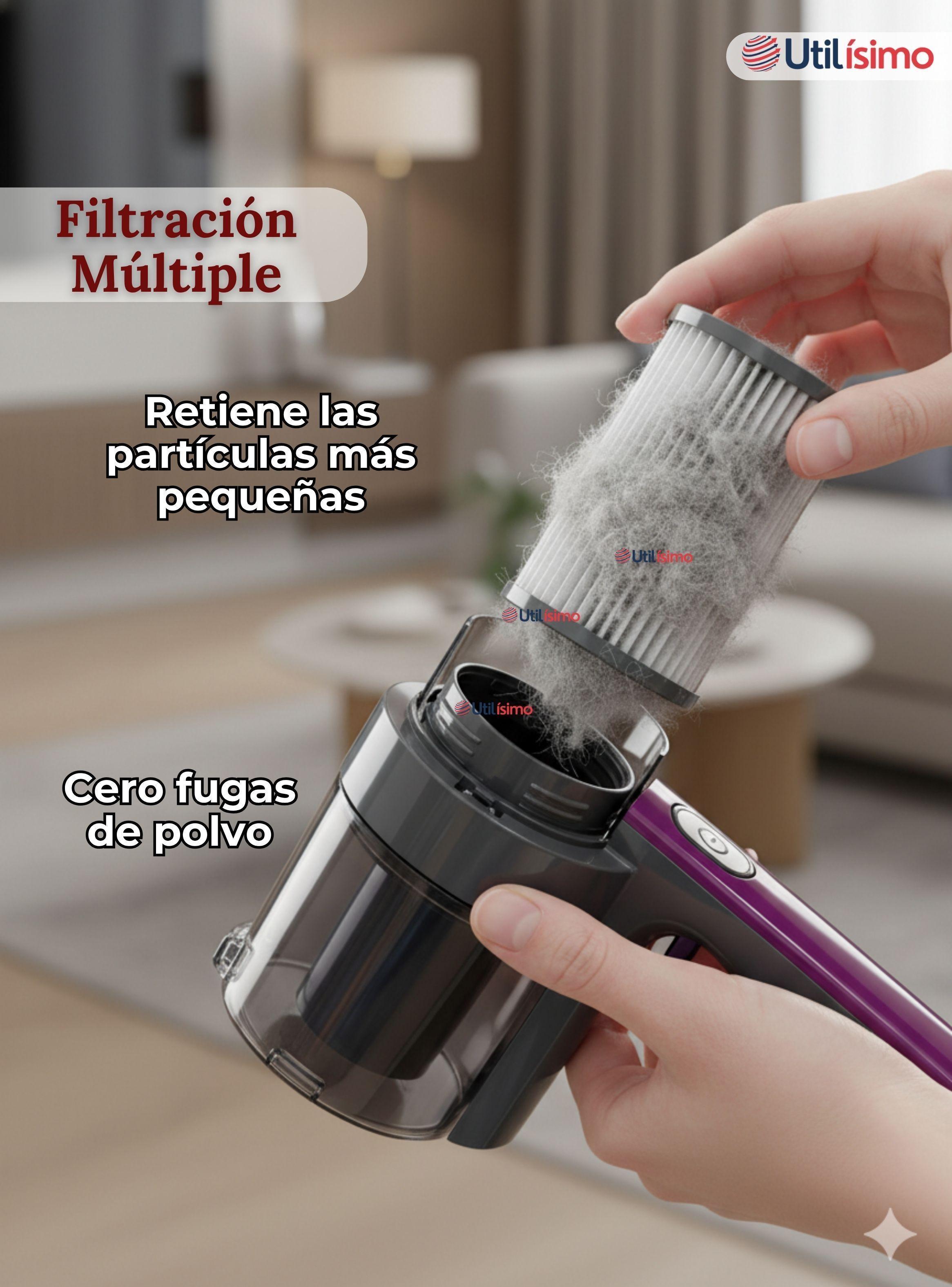 Aspirador Inalámbrico Portátil Remueve Bacterias-5