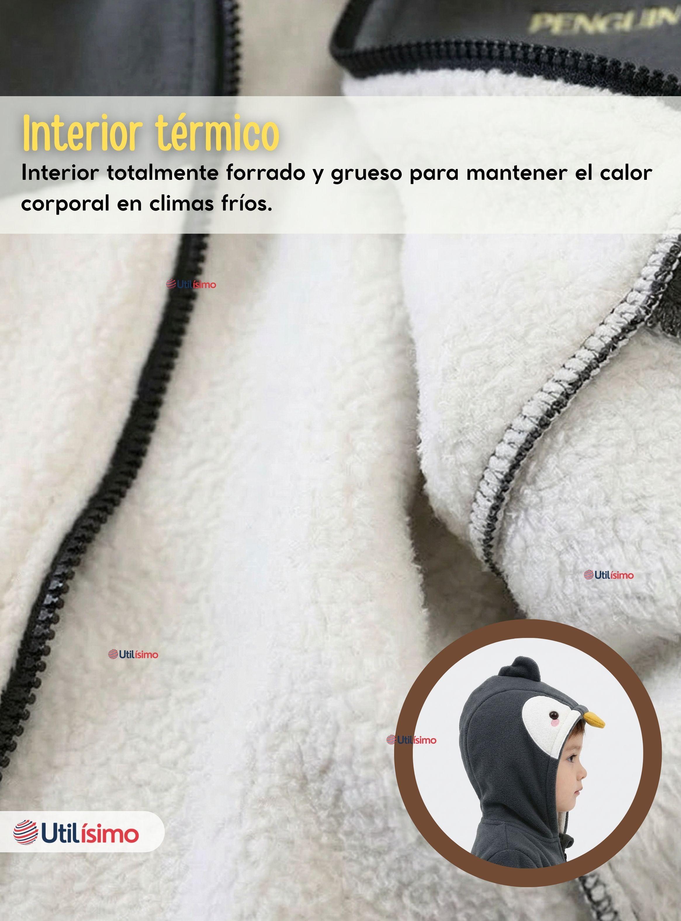 Polerón Polar Con Capucha Invierno de Bebé Niño Happy Penguin-7