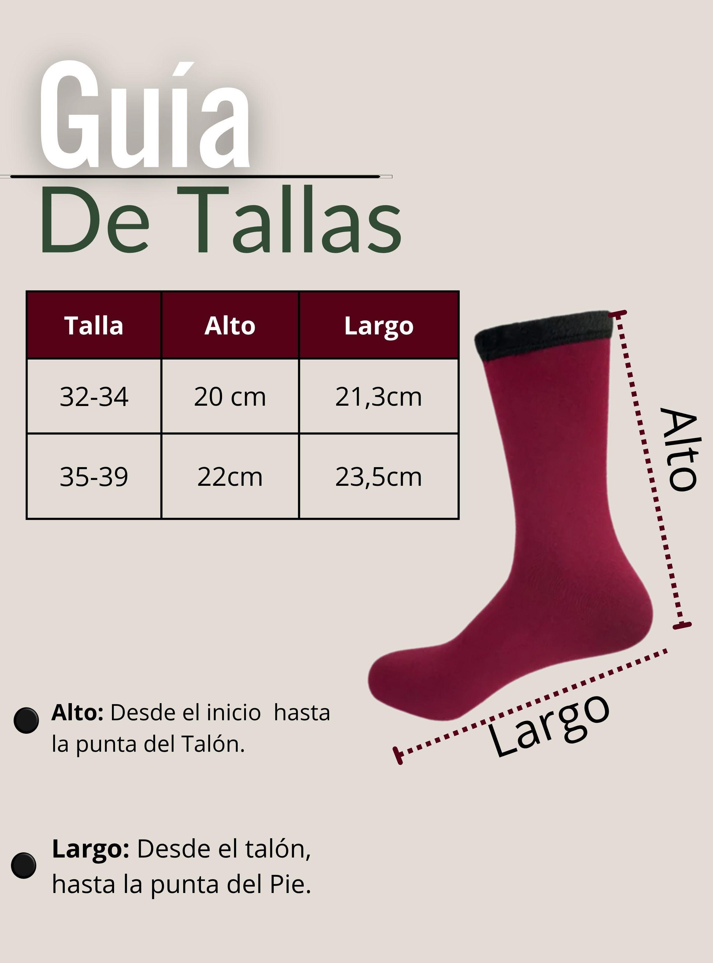 Calcetín Chiporro Mujer Ultra Térmico Polar Invierno Unicolor Color Surtido 1 Par-3