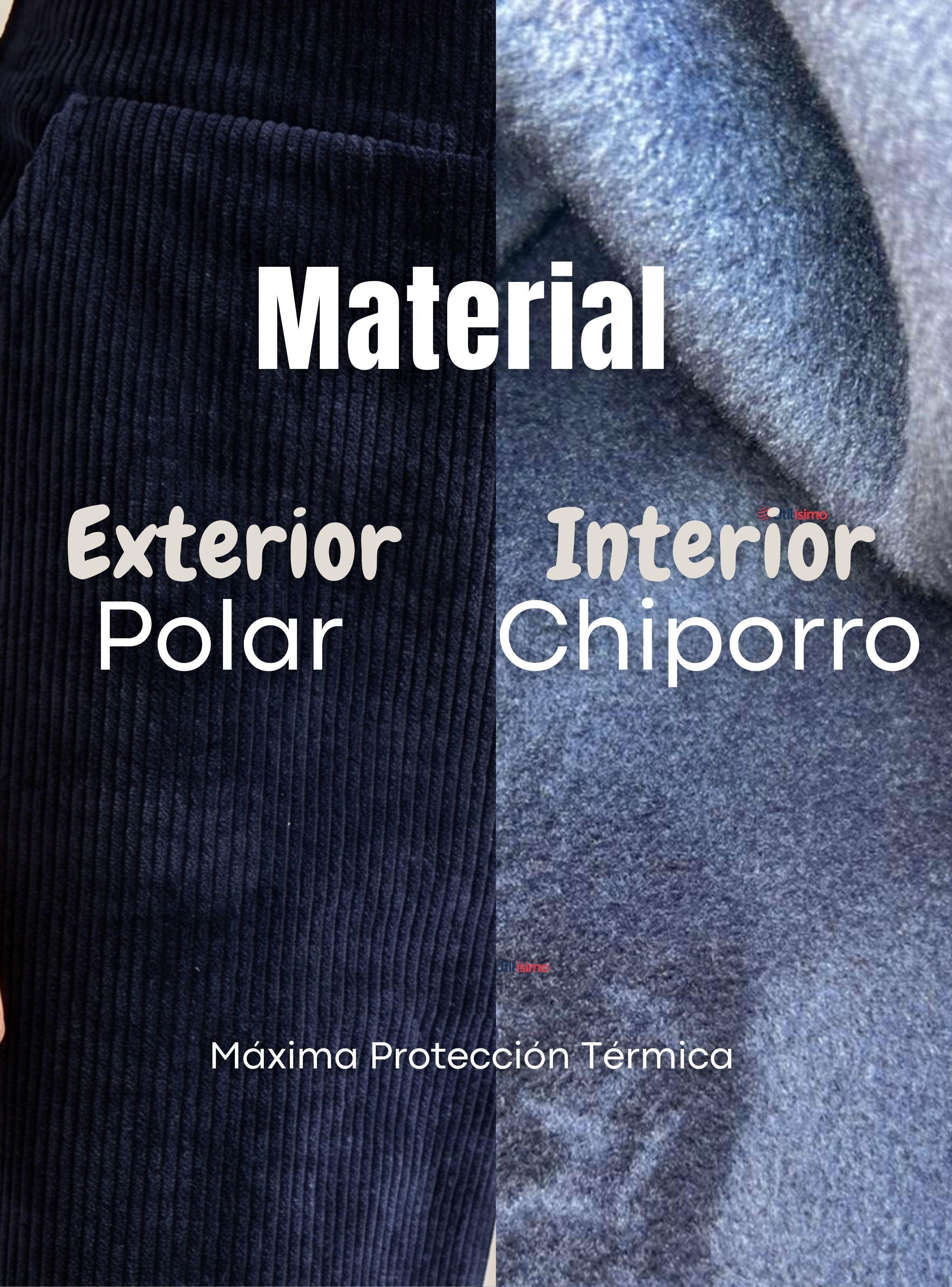 Pantalón Palazzo Niña Polar Con Chiporro Calza Térmica Elasticada Navy Blue-7