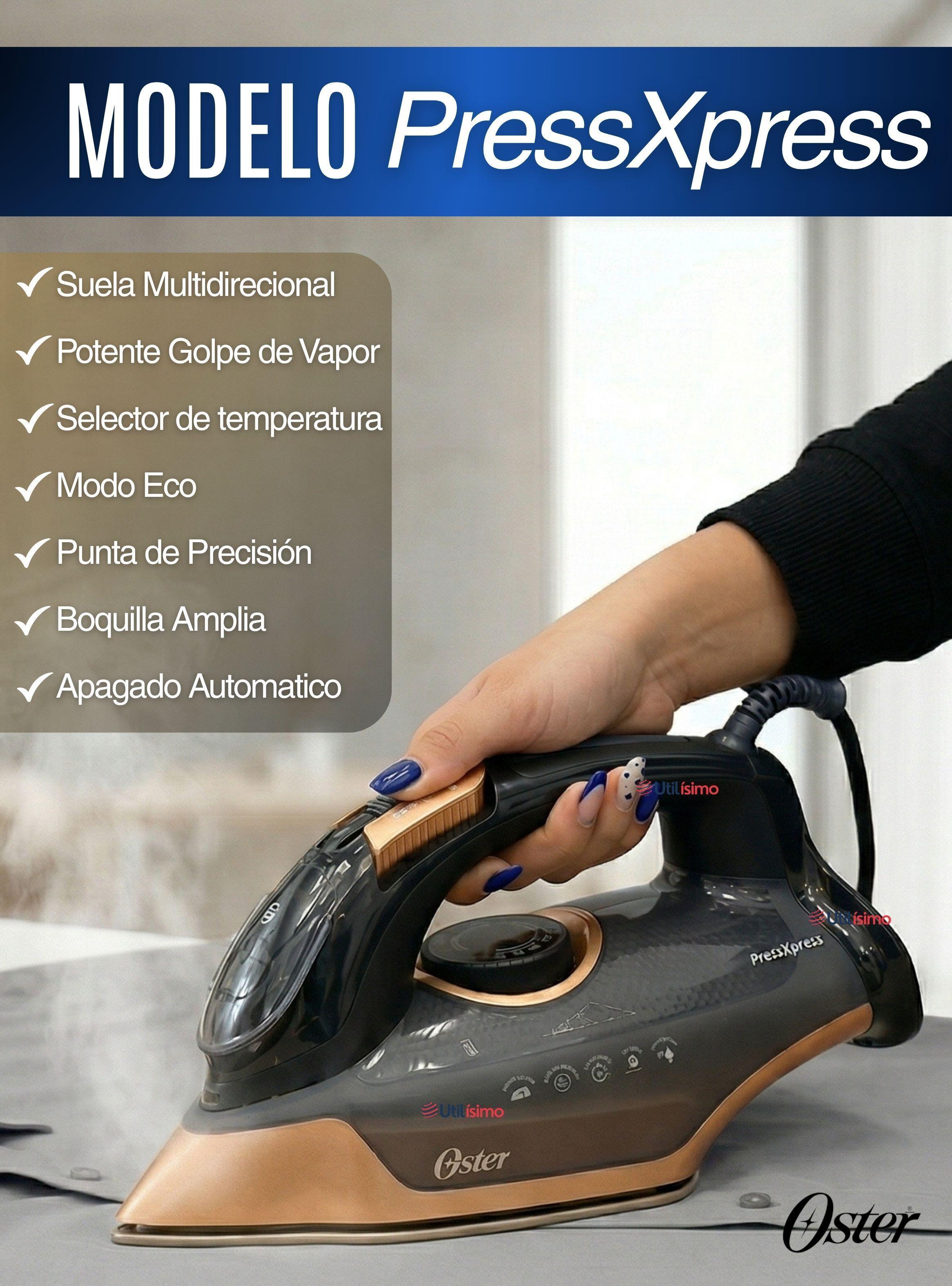 Plancha de vapor Oster® PressXpress S9000 Suela XL diamante bronce GCSTPX9001-052-3