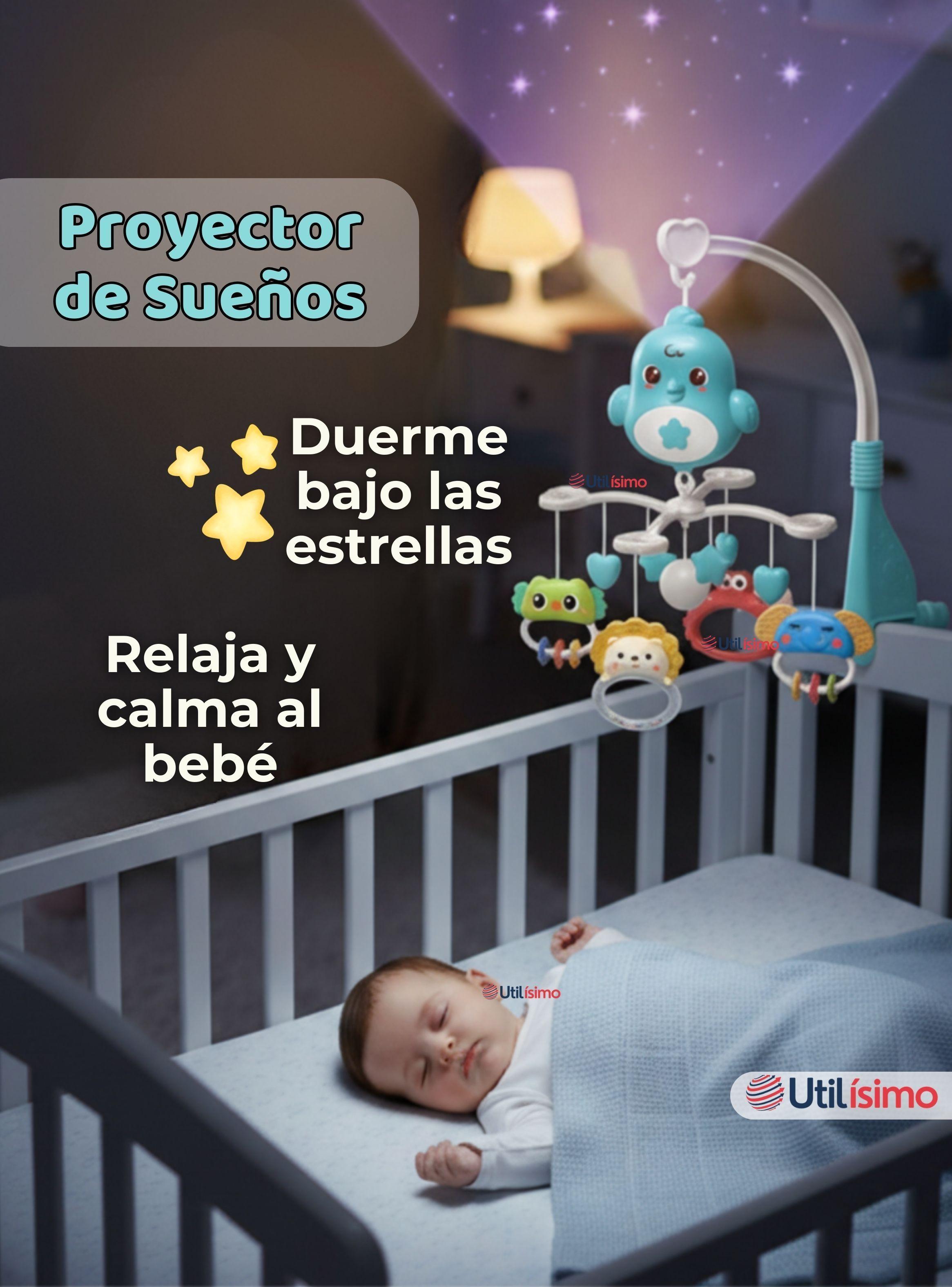  Móvil Giratorio Musical Proyector Bebé Niño Azul-6