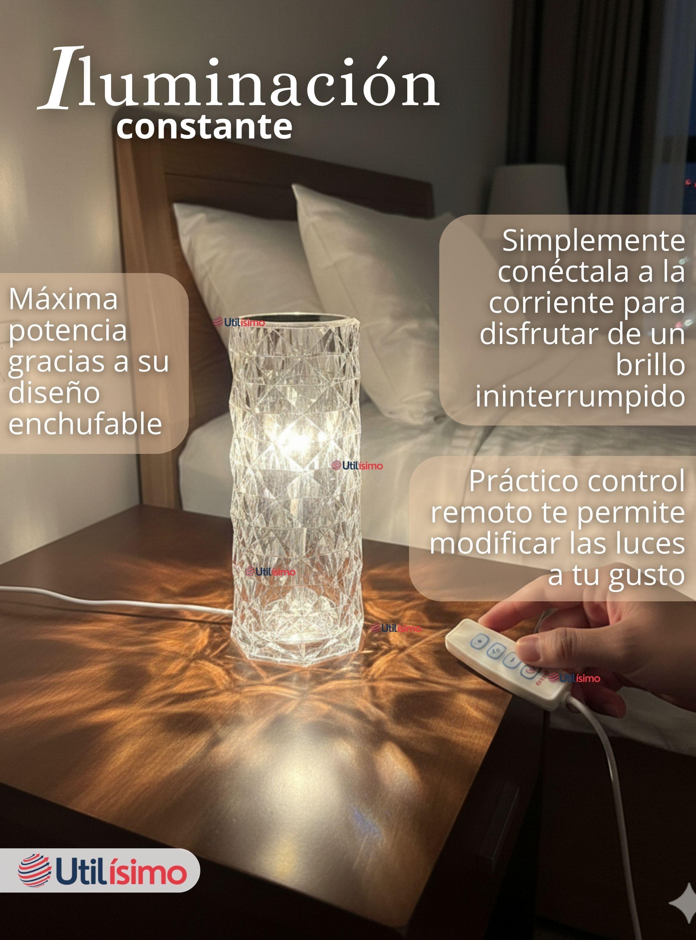 Lámpara de Cristal Táctil USB Transparente Para Mesa-5