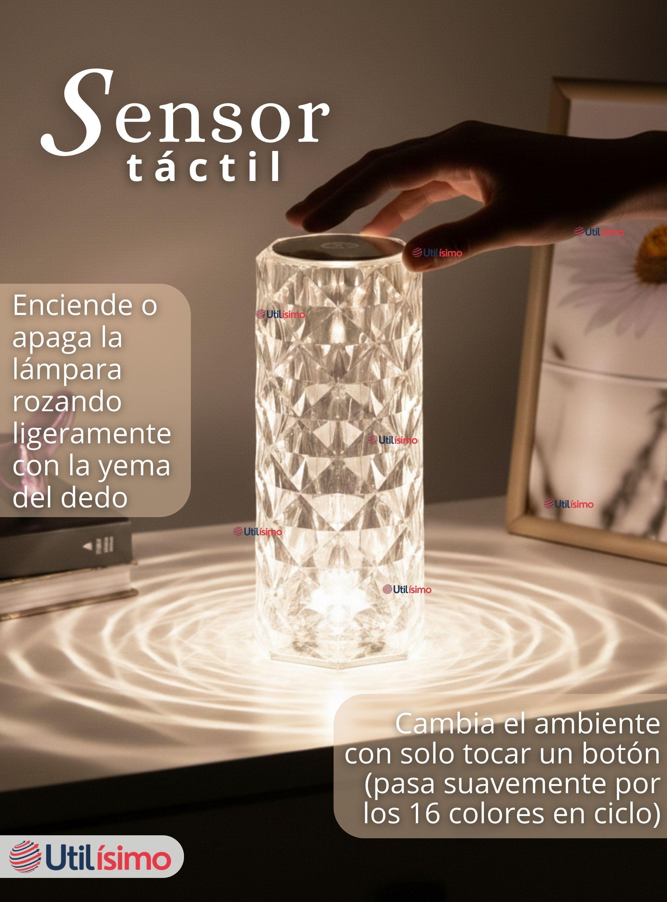 Lámpara de Cristal Táctil USB Transparente Para Mesa-6