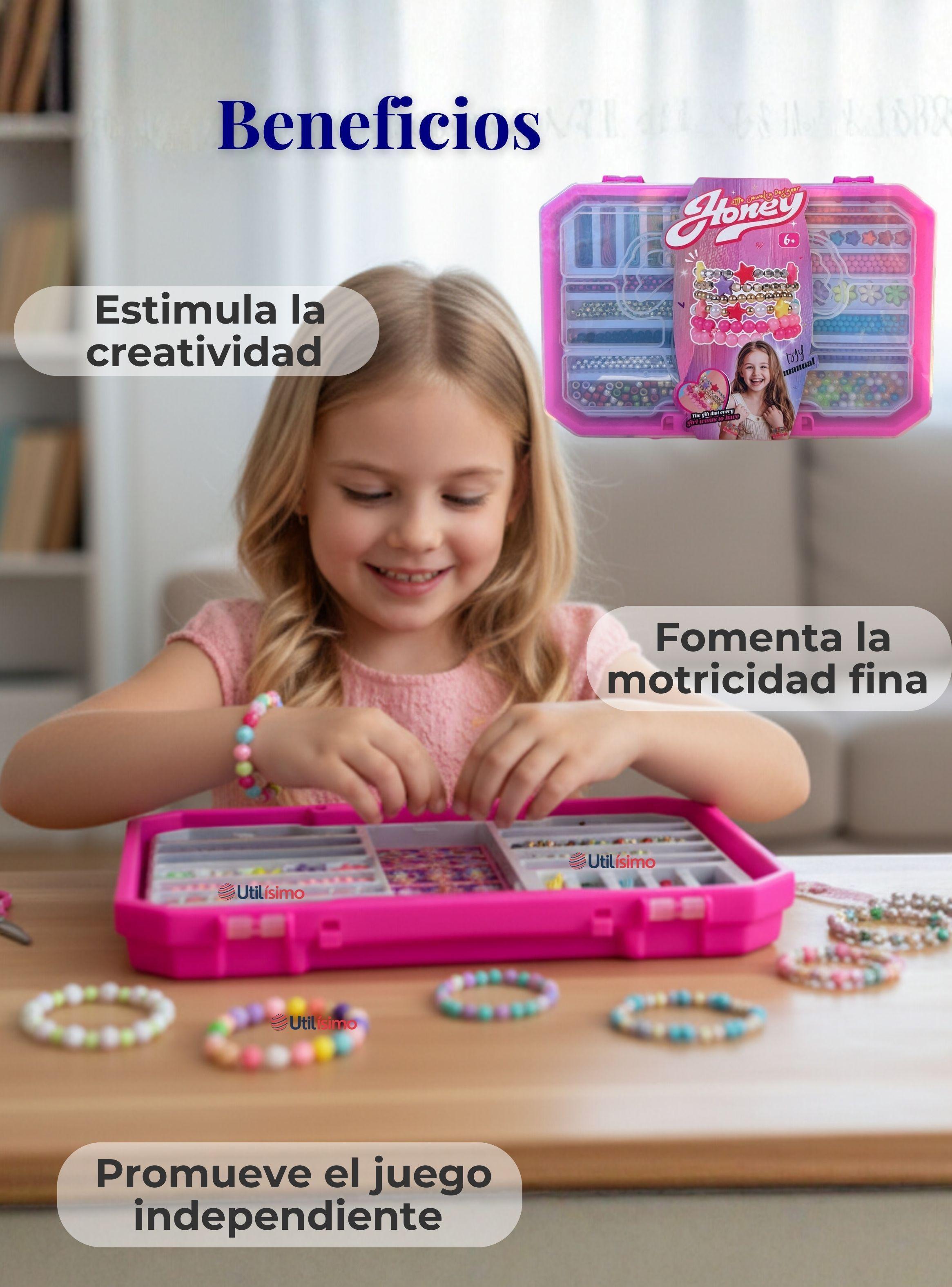 Set De Mostacillas Juguete Para Armar y Crear Pulseras Collares Niñas -5